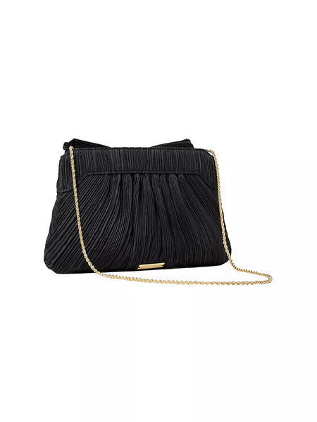 Loeffler Randall Rayne Pleated Frame Clutch in Black