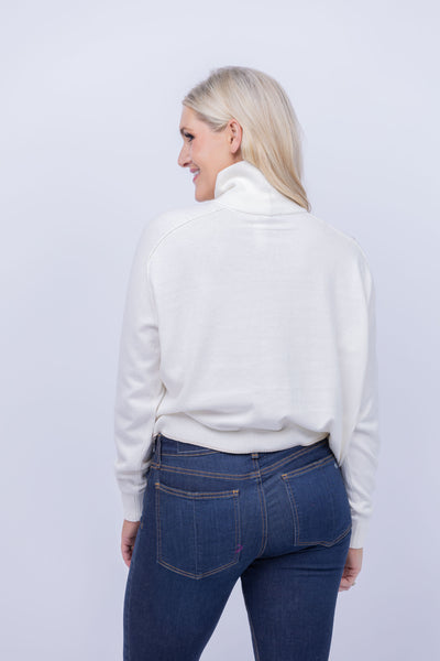 Recycled cashmere sleeveless turtleneck sweater - Dalya