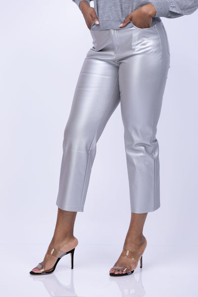 Cami NYC Hanie Vegan Leather Pant in Silver – CoatTails