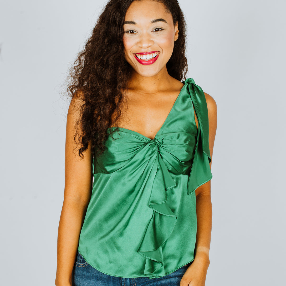Cinq à Sept Maeve Top Jade | Formal Gowns & Casual Wear for Women