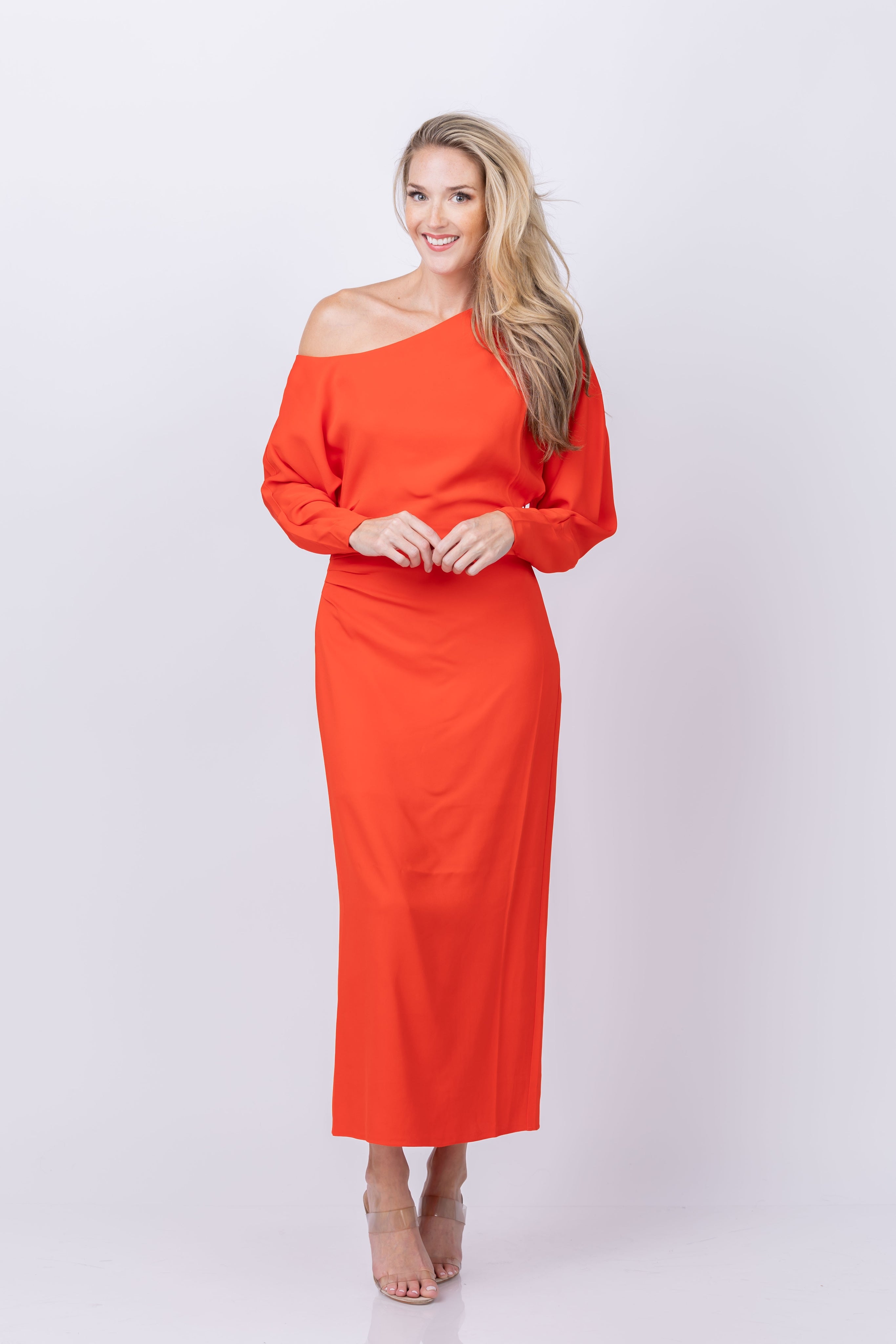 tanya taylor orange dress Miles Crochet-knit Dress