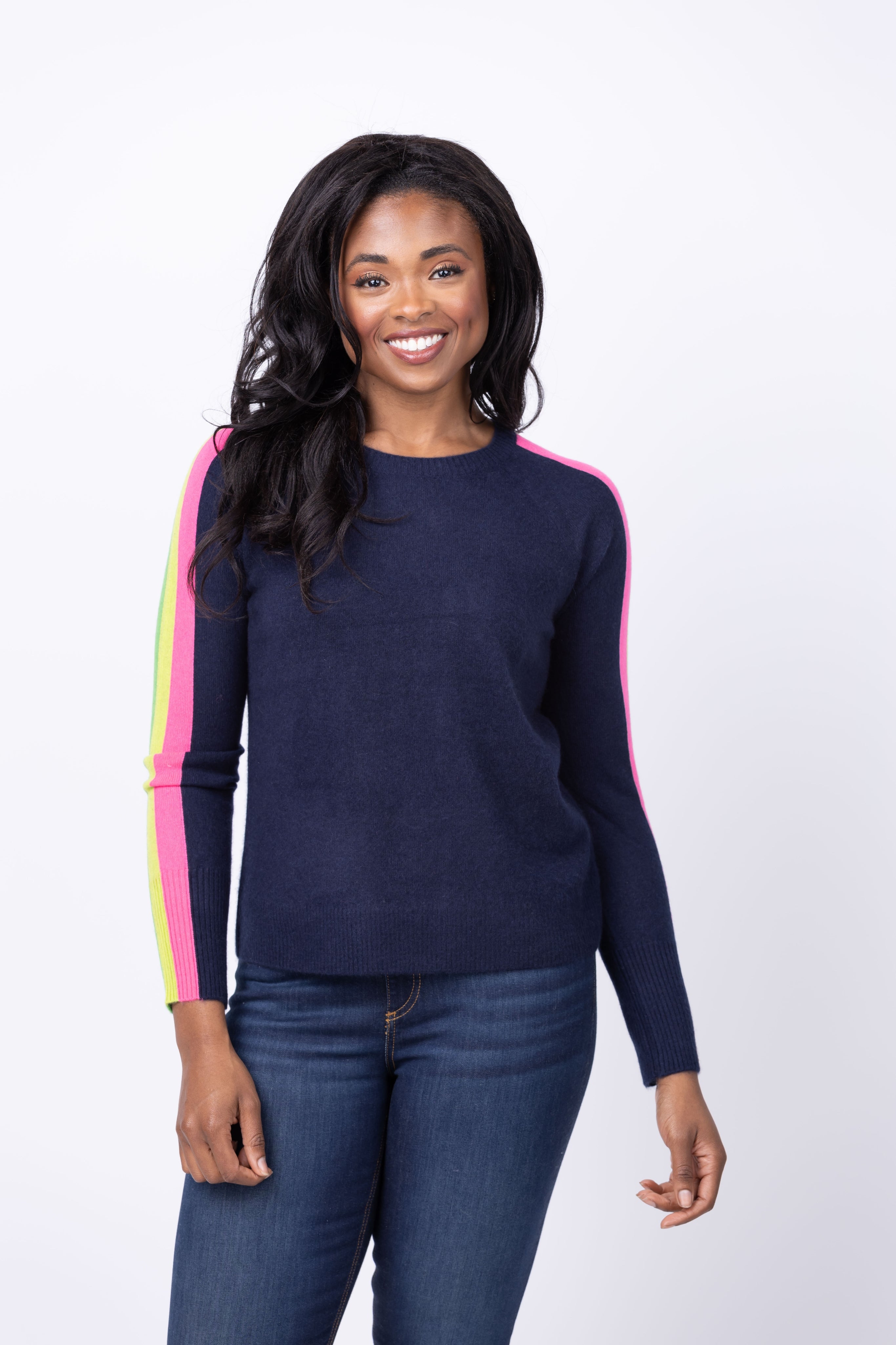 Shops Women's long-sleeved sweater blue