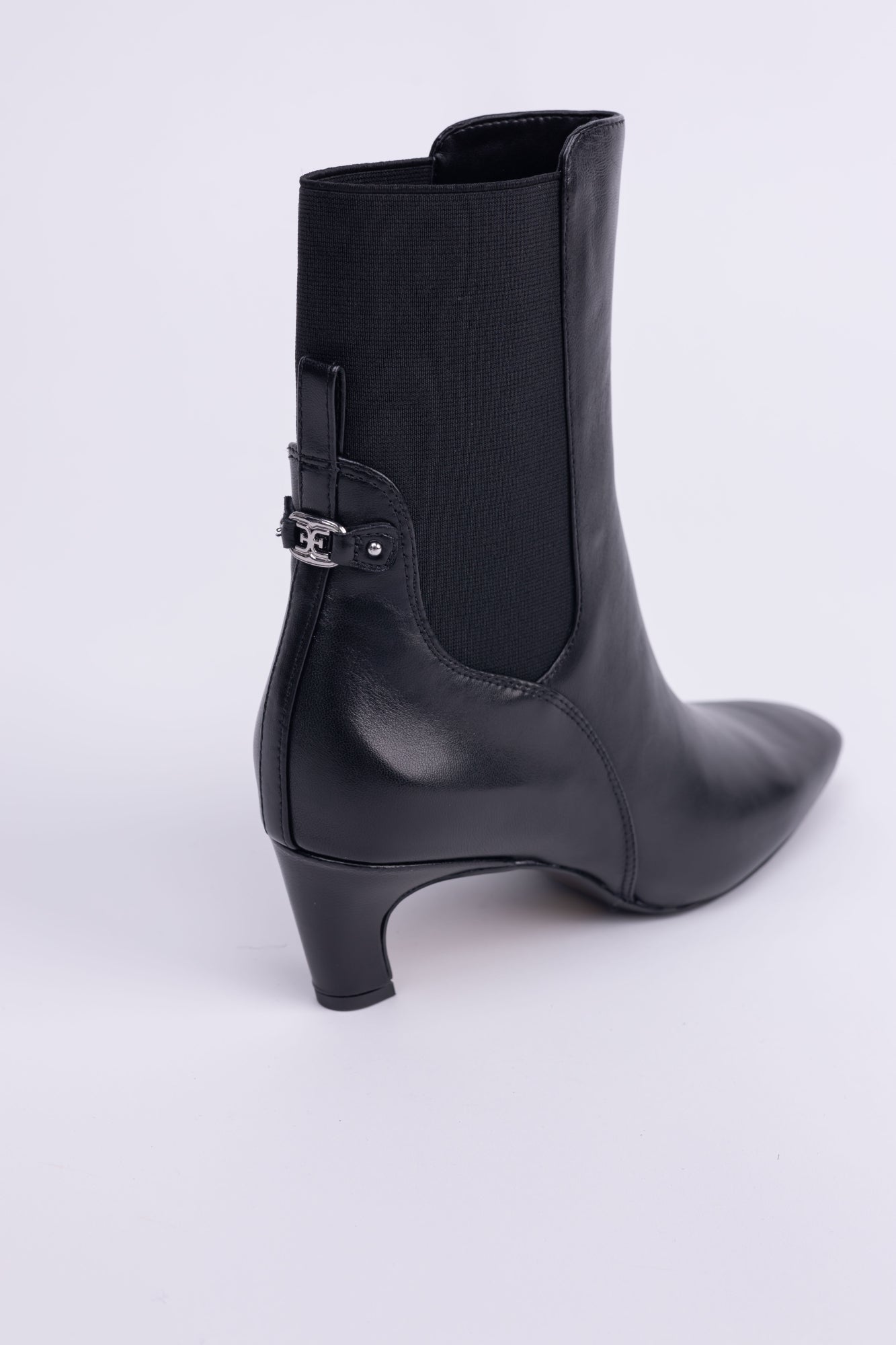 Sam Edelman Margo Kitten Heel Bootie in Black Gloss