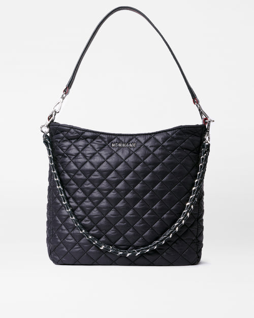 MZ Wallace Crosby Hobo in Black