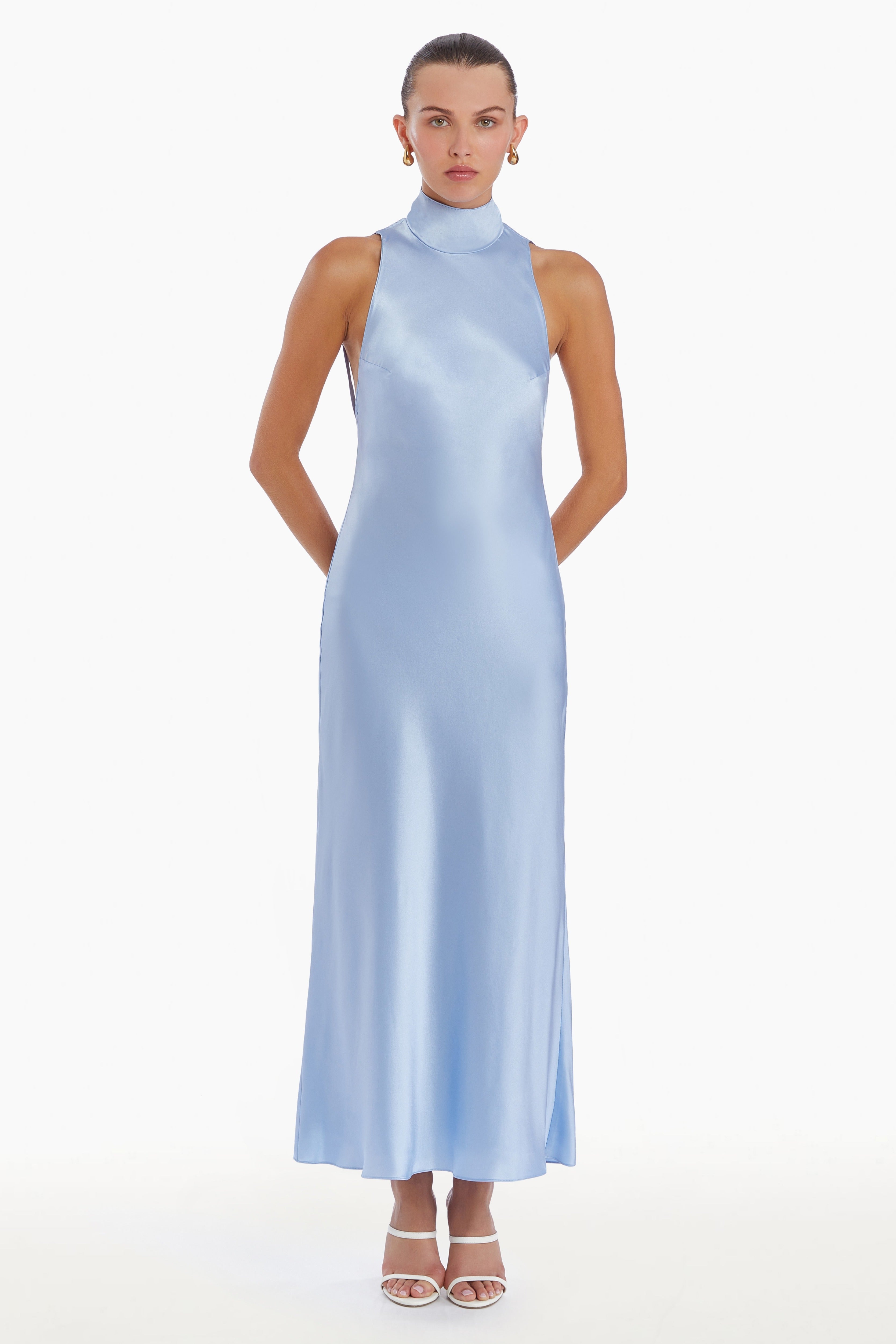 Amanda Uprichard Dupont Dress in Baby Blue Amanda Uprichard Dupont Dress in Baby Blue
