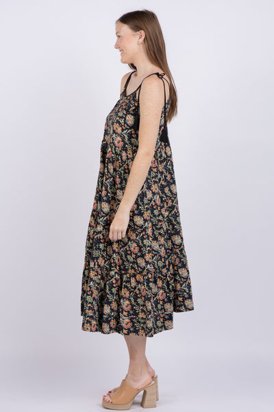 The GREAT The Breeze Dress in Black Paisley