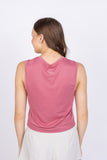 Varly Page Crop Tank in Rose Wine