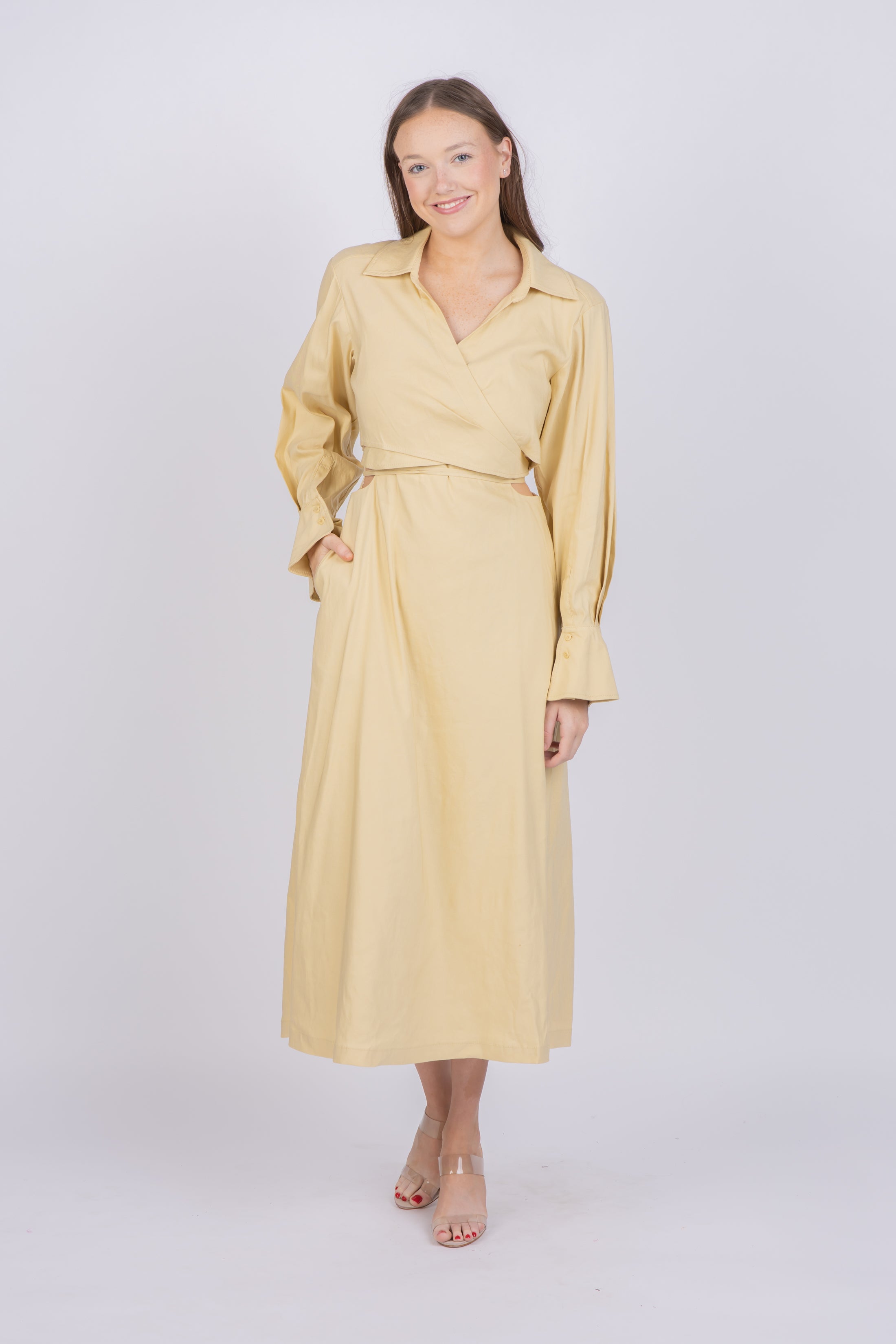 Simkhai Giulia Dress in Wheat Simkhai Giulia Dress in Wheat