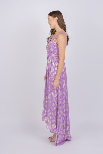 Ramy Brook Toby Gown in Lilac Metallic