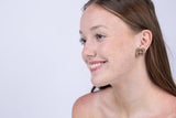Miguel A. Gold/Gray Earring Stud Earring