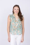 Christy Lynn Nadya Top in Turquoise Magno