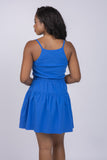 Nation LTD Suchi Combo Mini Dress in Blue Bottle