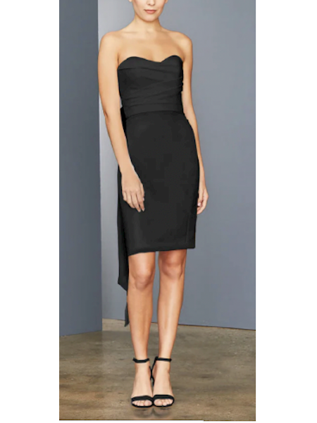 amsale black dress P359S - The Slouch - Draped Bodice Gown Champagne / 14 main image 0
