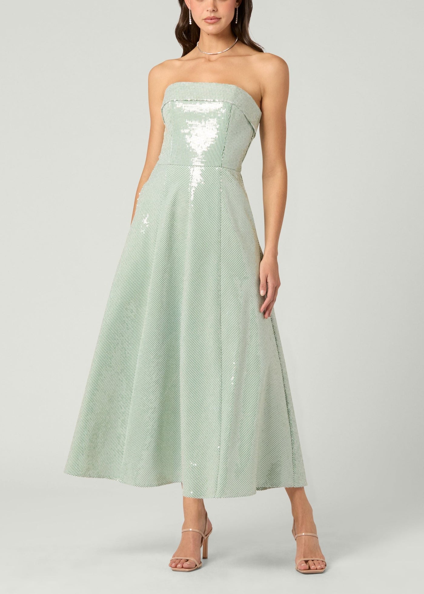 Midnight Kiara Dress - 4 / Verde/Ivory Midnight Kiara Dress - 4 / Verde/Ivory