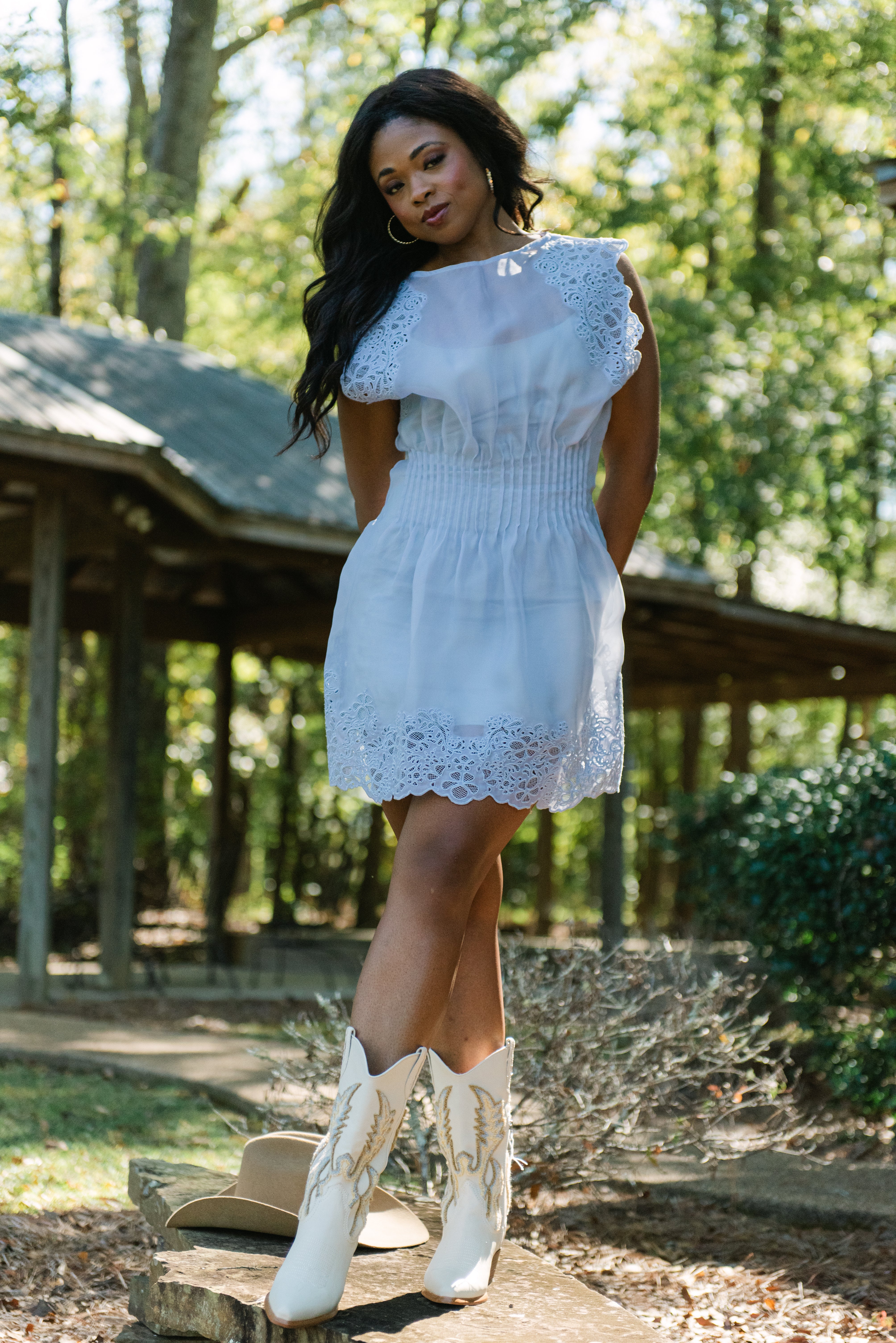 AMUR Georgina Mini Dress in Rain Cloud