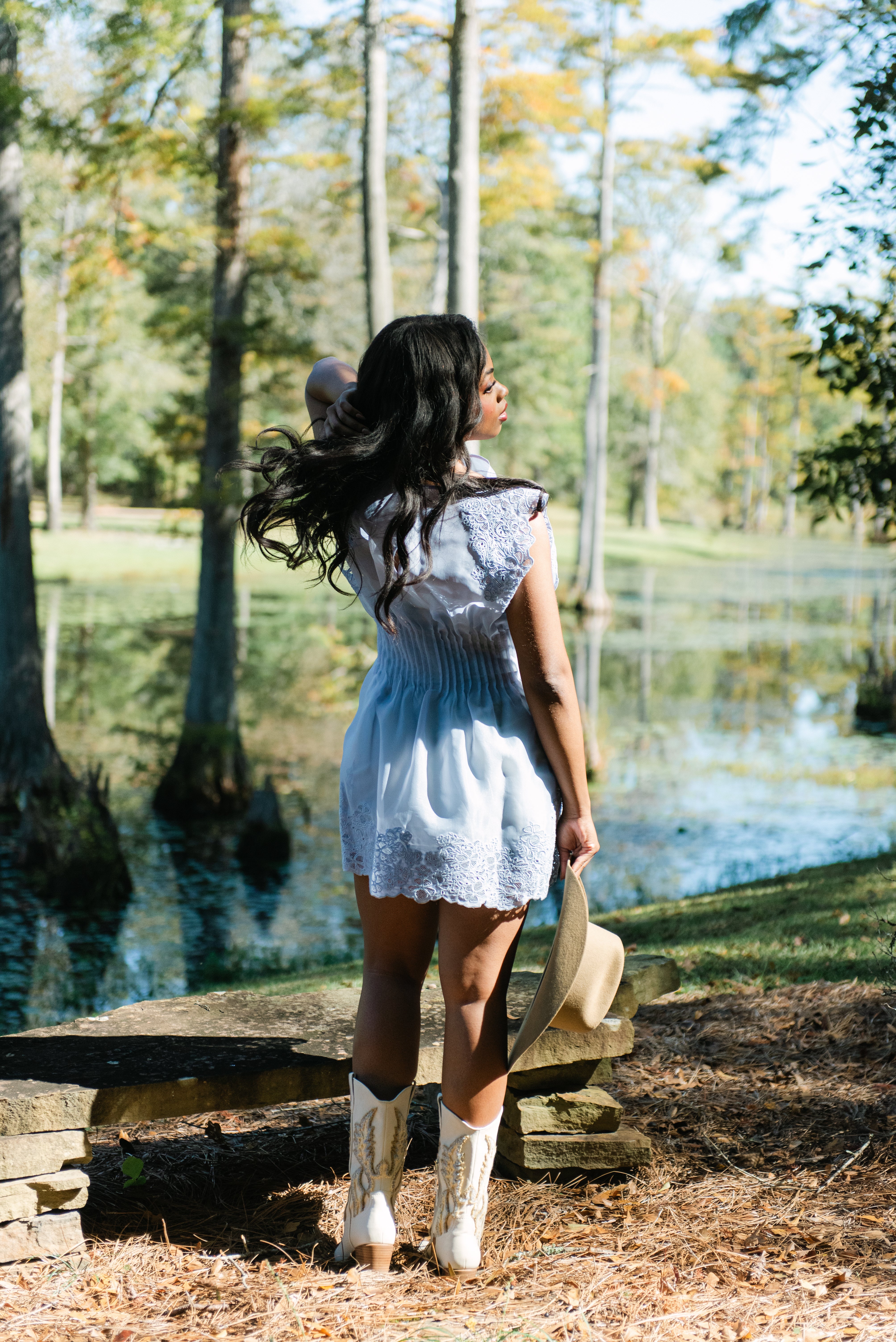 AMUR Georgina Mini Dress in Rain Cloud