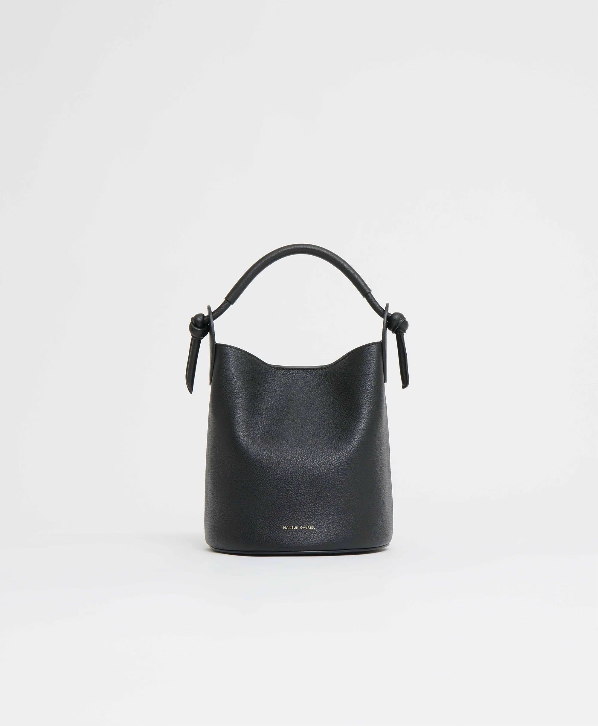 Mansur Gavriel - Black Leather Bucket Bag Mansur Gavriel - Black Leather Large Bucket Bag | Mitchell  main image 3