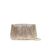 Loeffler Randall Brit Flat Pleated Pouch in Champagne
