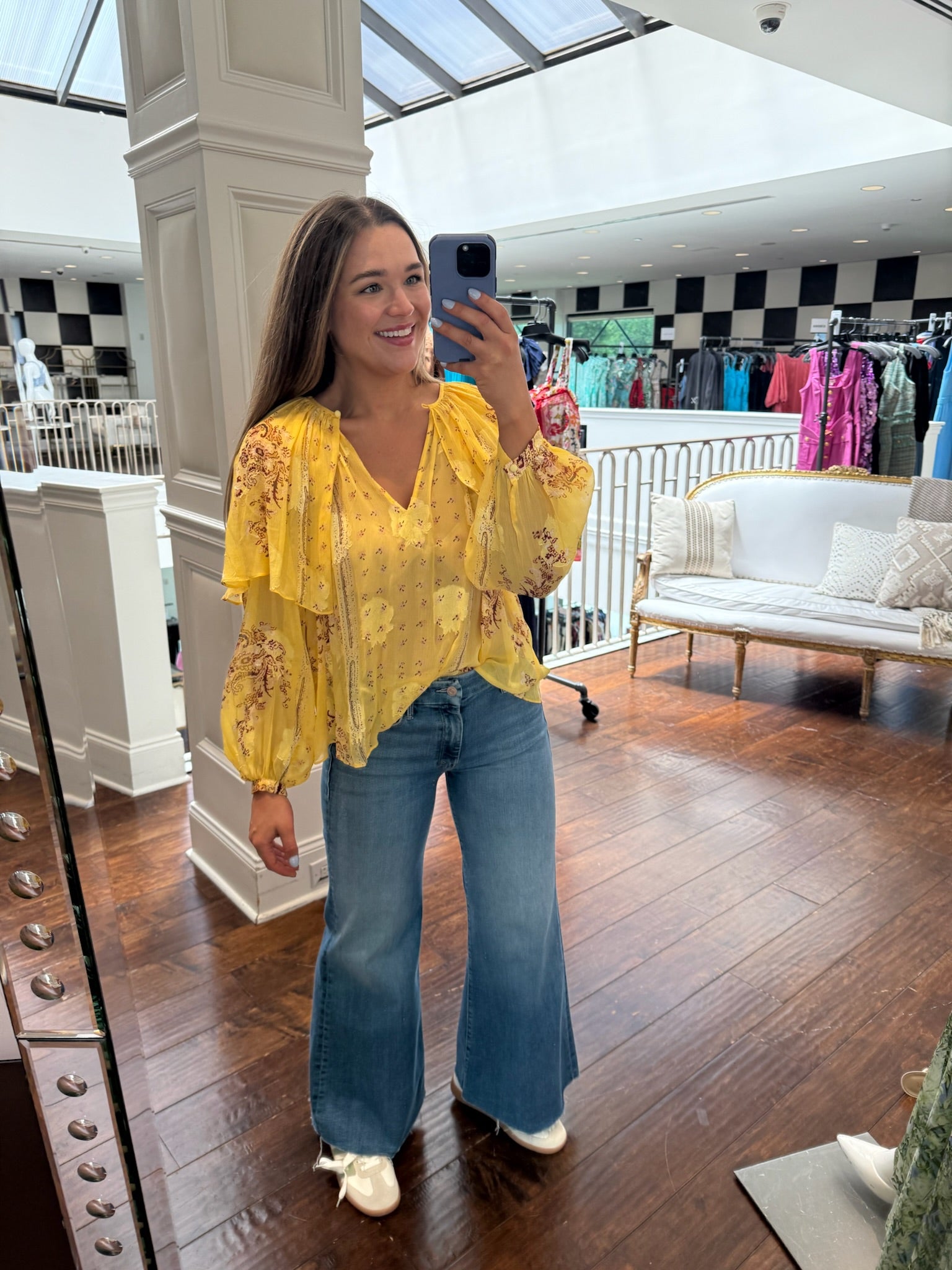 Ulla Johnson Elissa Cape Layer Long Sleeve Blouse in Soleil