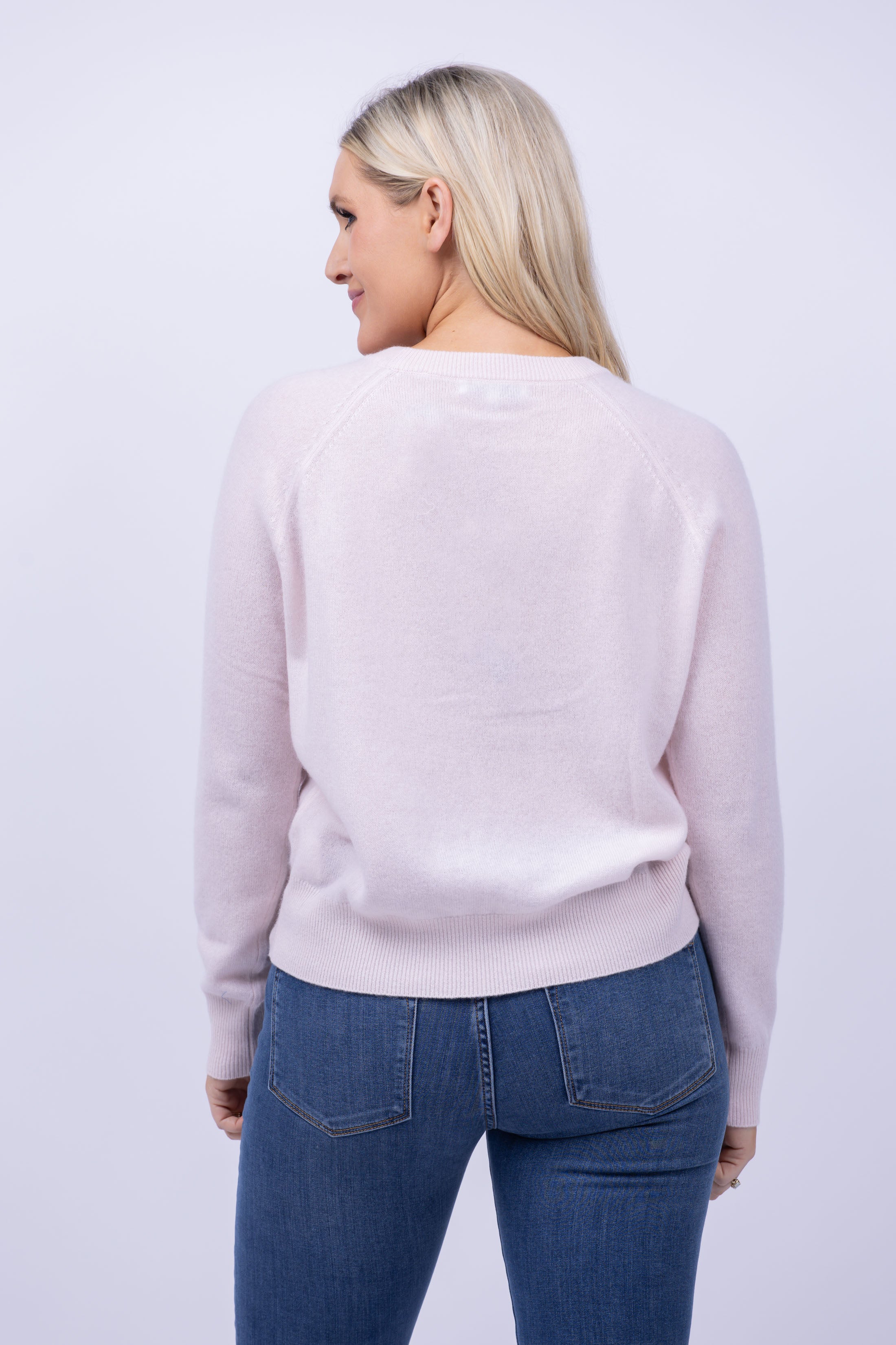 White + warren pink buy sweater small