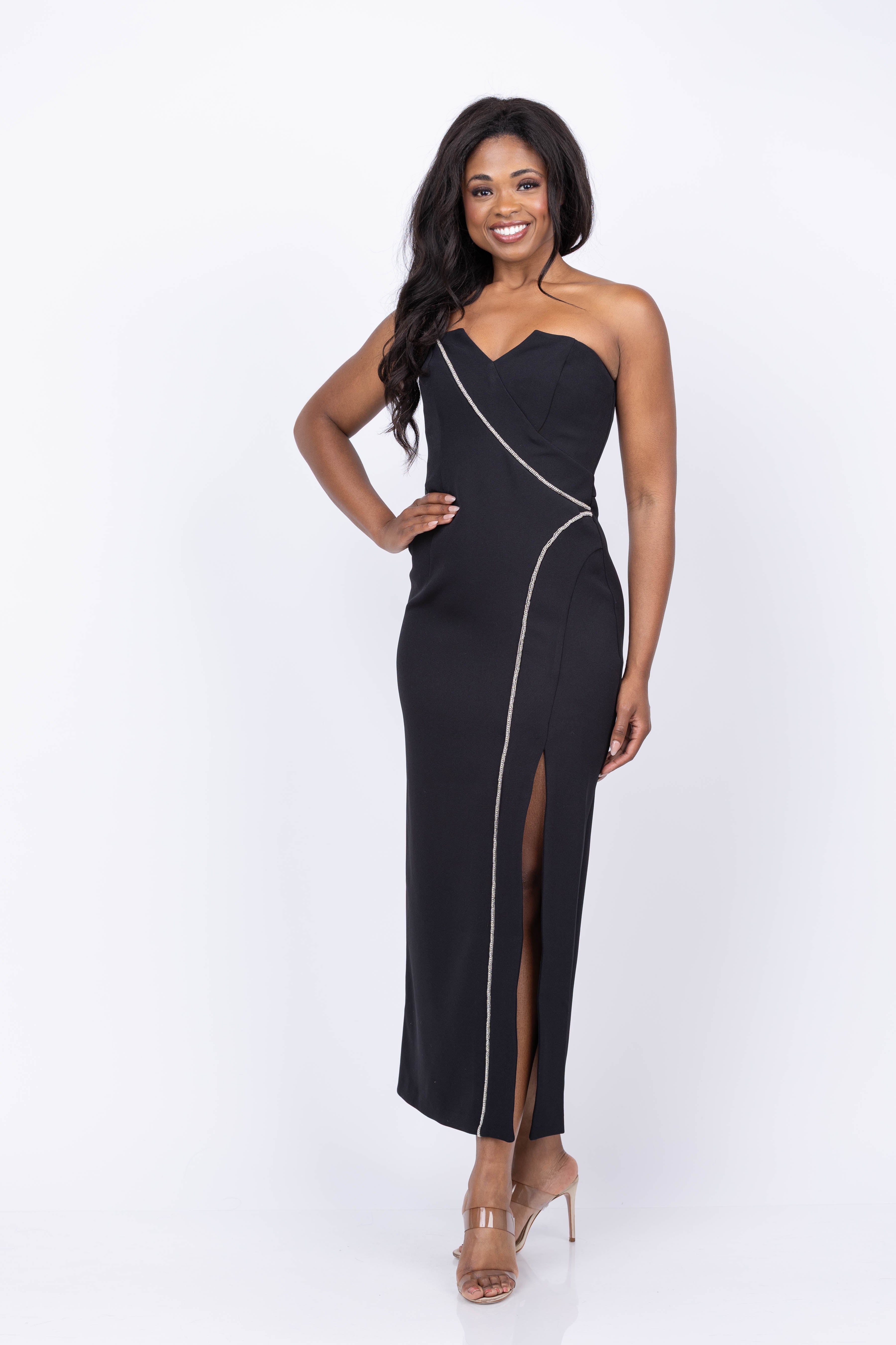 chinese dress ladies Paige Rib Knit & Faux Leather Midi Dress in Black