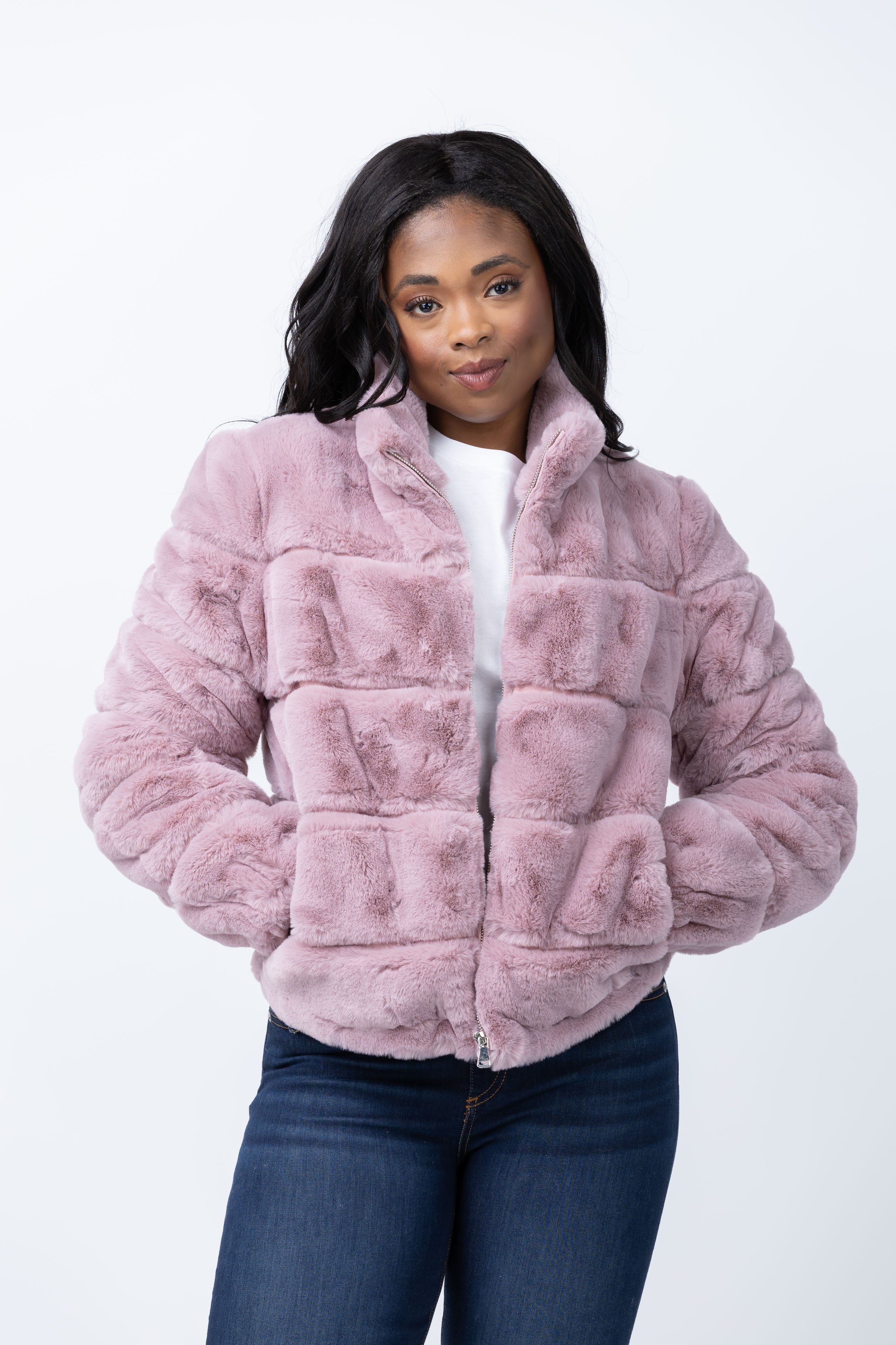 PINK faux selling fur fleece jackets