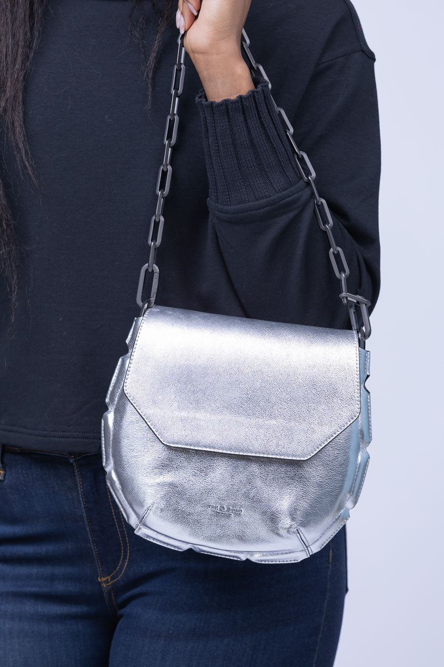 Rag Bone Sadie Bag in Silver CoatTails