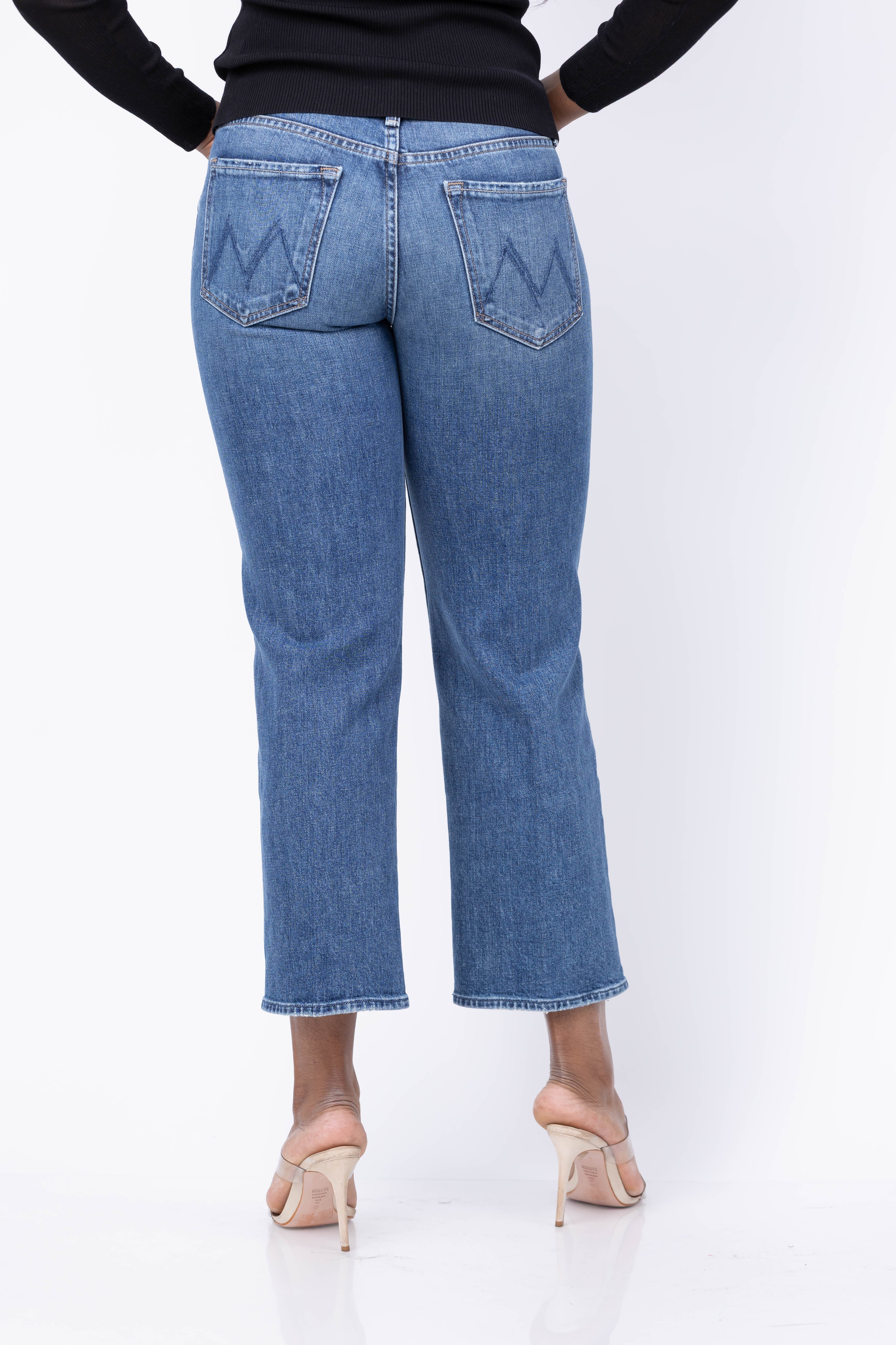 MOTHER Denim The Mid Rise Rambler Zip Ankle in Tambourine Man