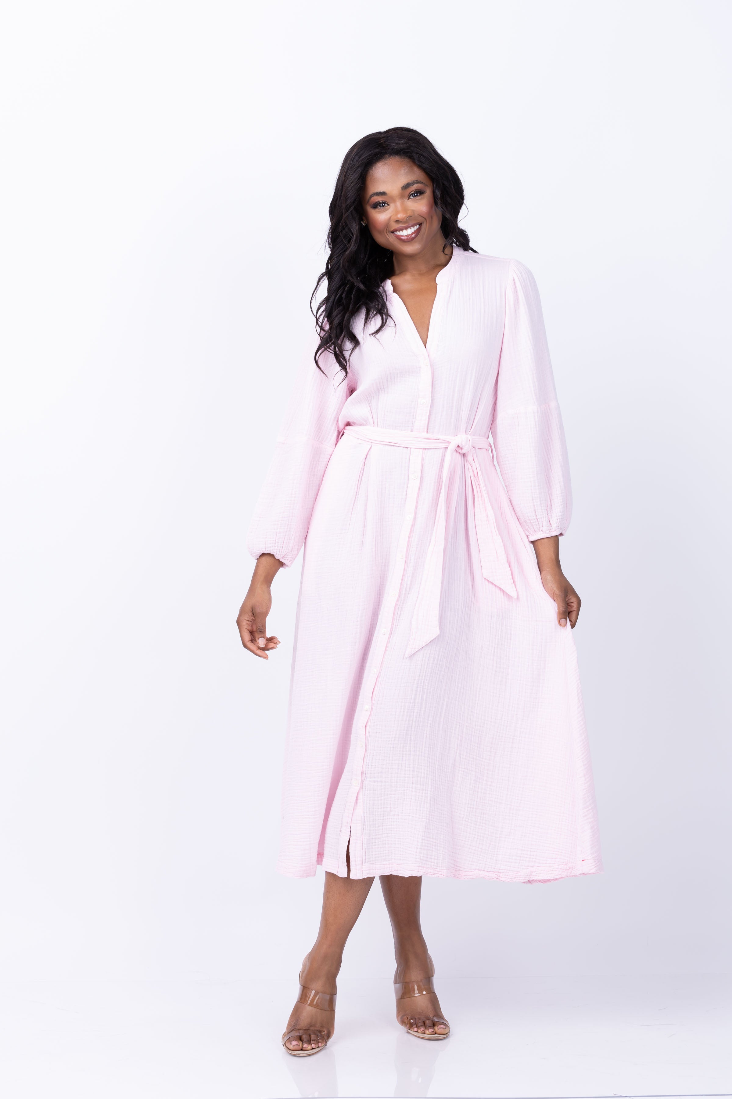 xirena pink dress Gloss Pink Clea Dress Large / Gloss Pink