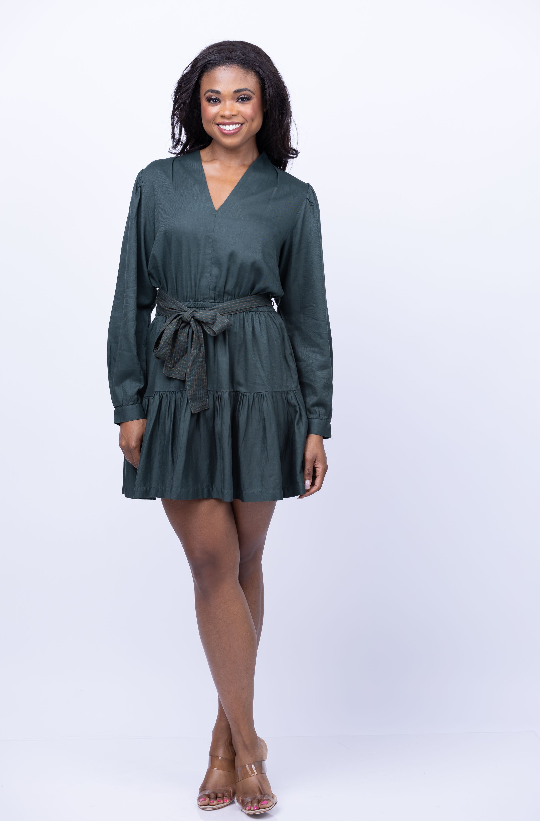 Peplum wrap outlet dress