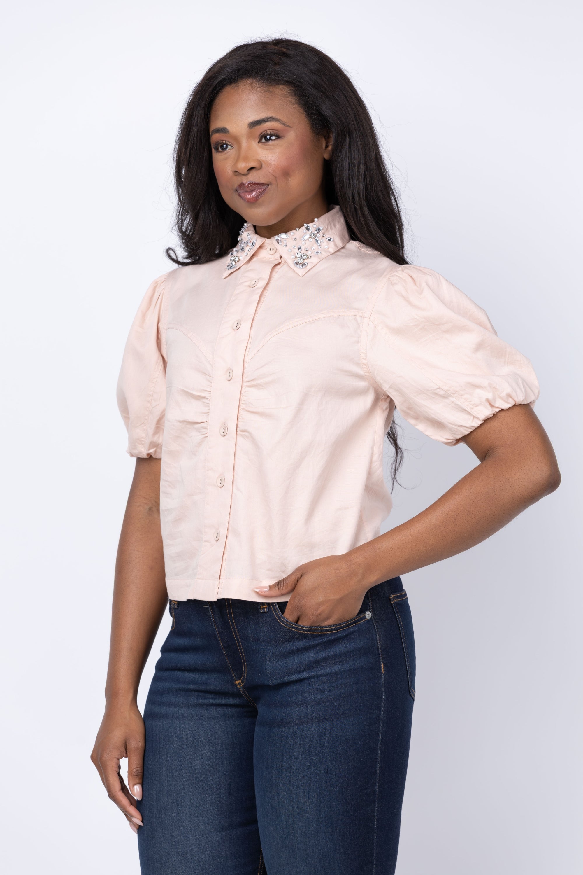Love The Label Jamie Top in Peach Whip