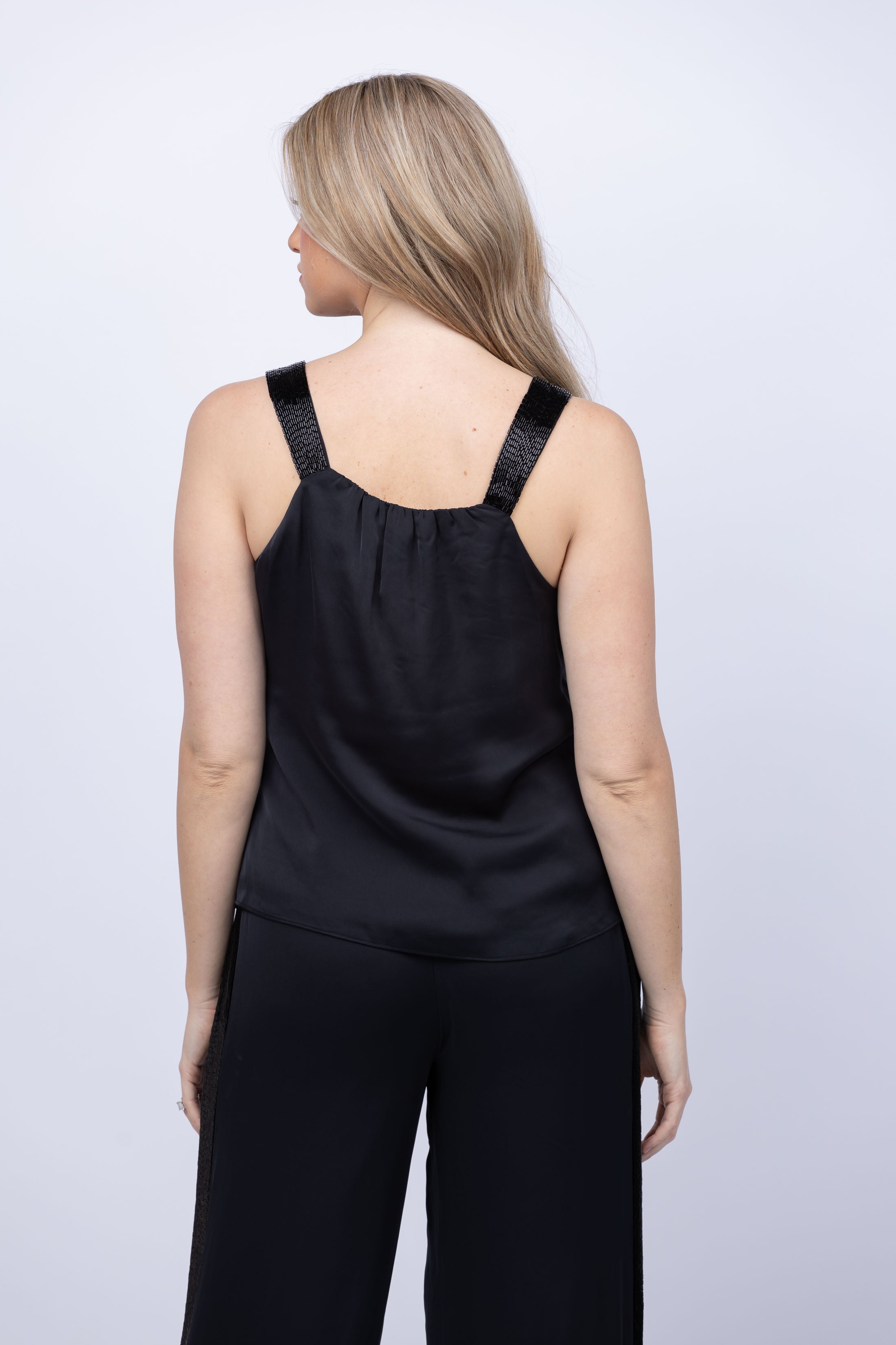 Ramy Brook Amy V-neck Tank Top in Black