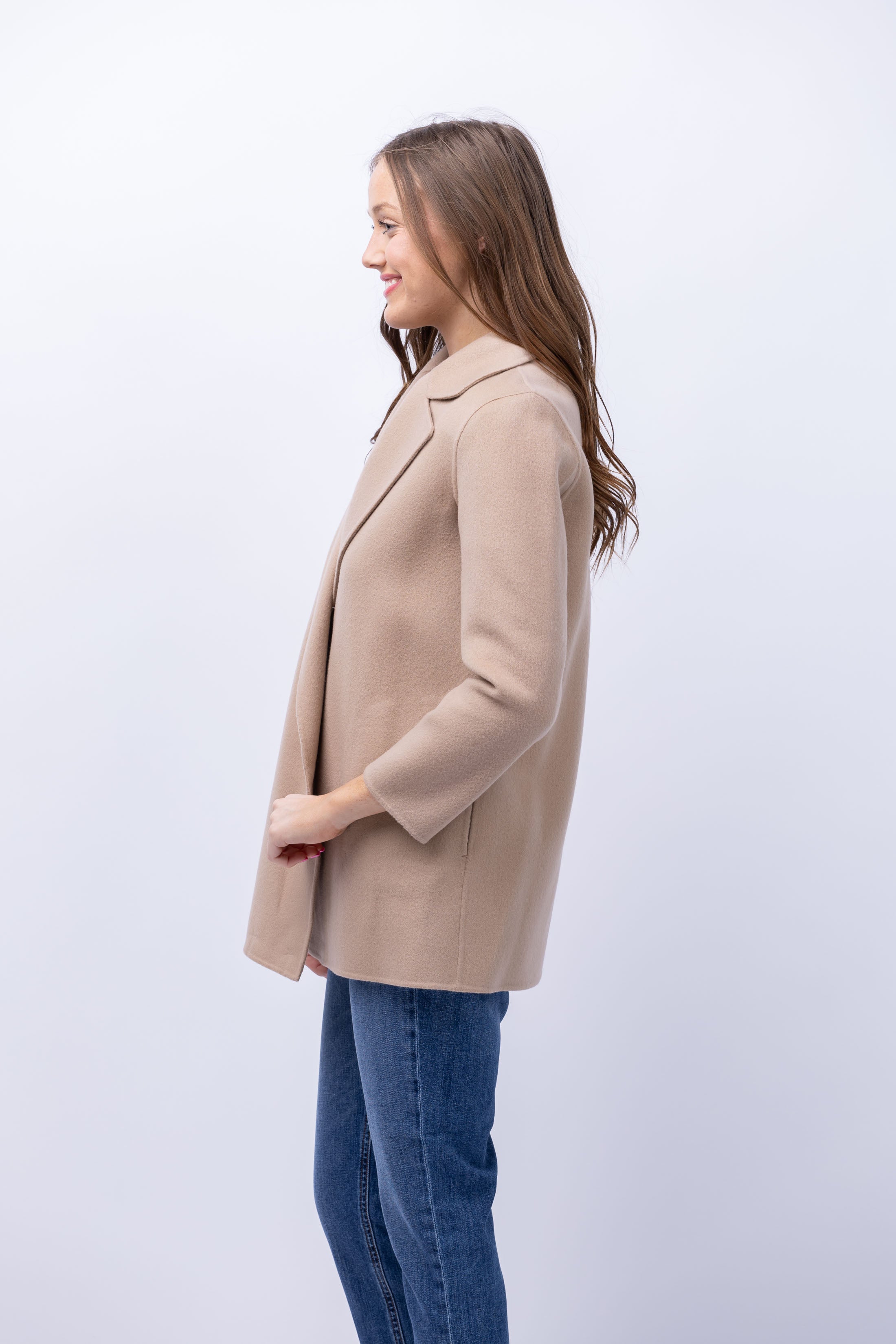 Theory rounded double face wool & cashmere clearance coat