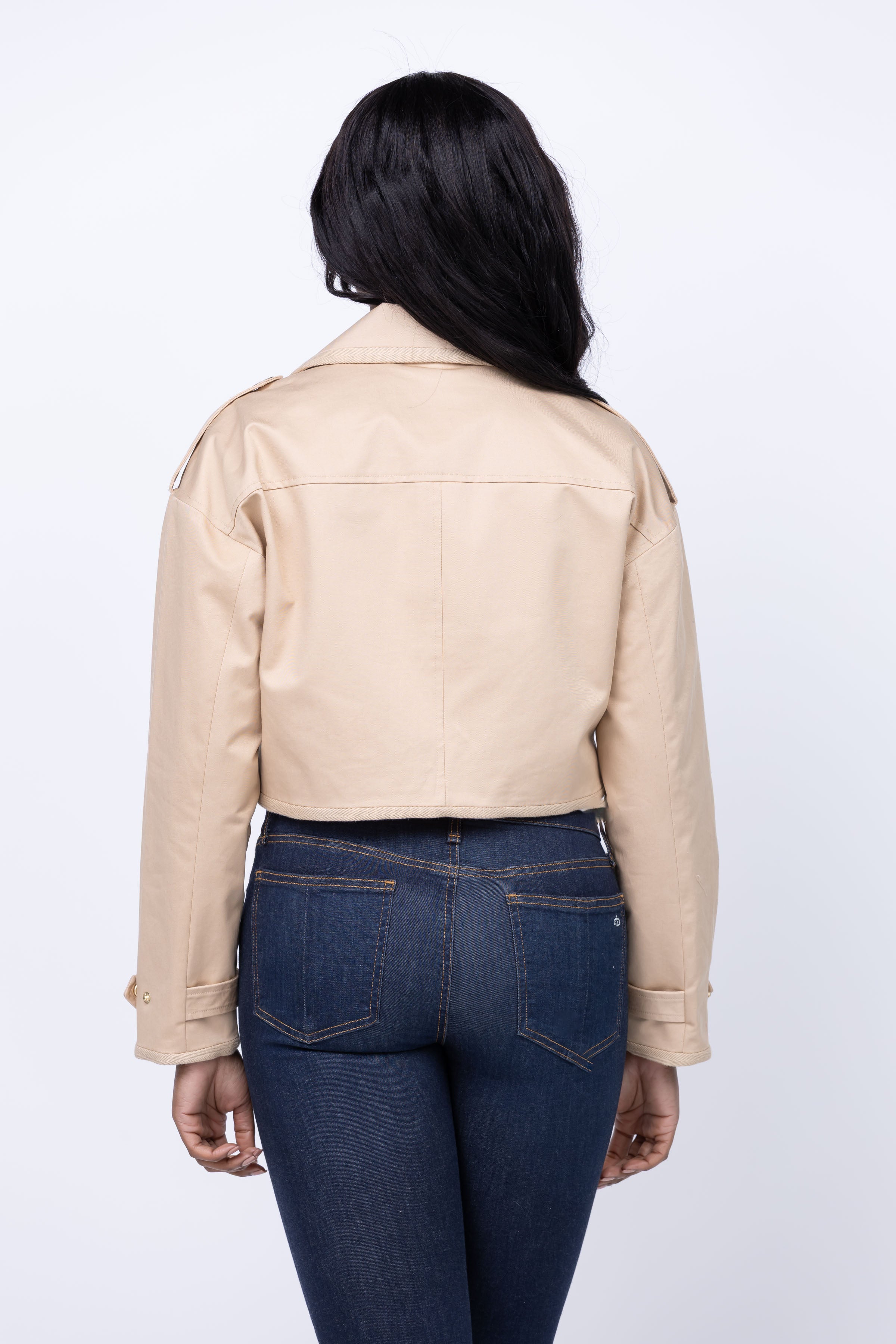 L'Agence Kento Crop Trench in Doeskin/Ikebana