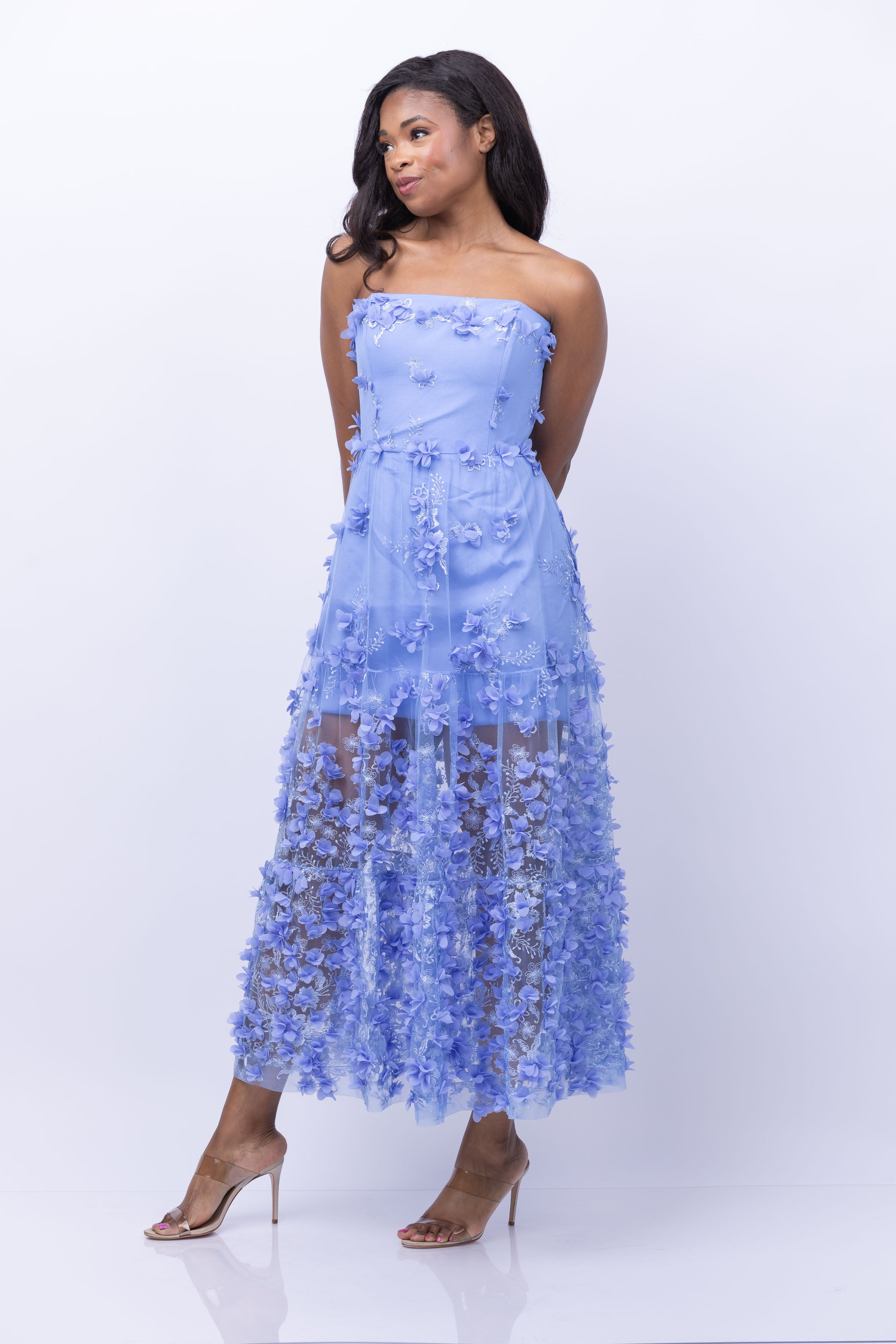 Periwinkle Strapless Dress