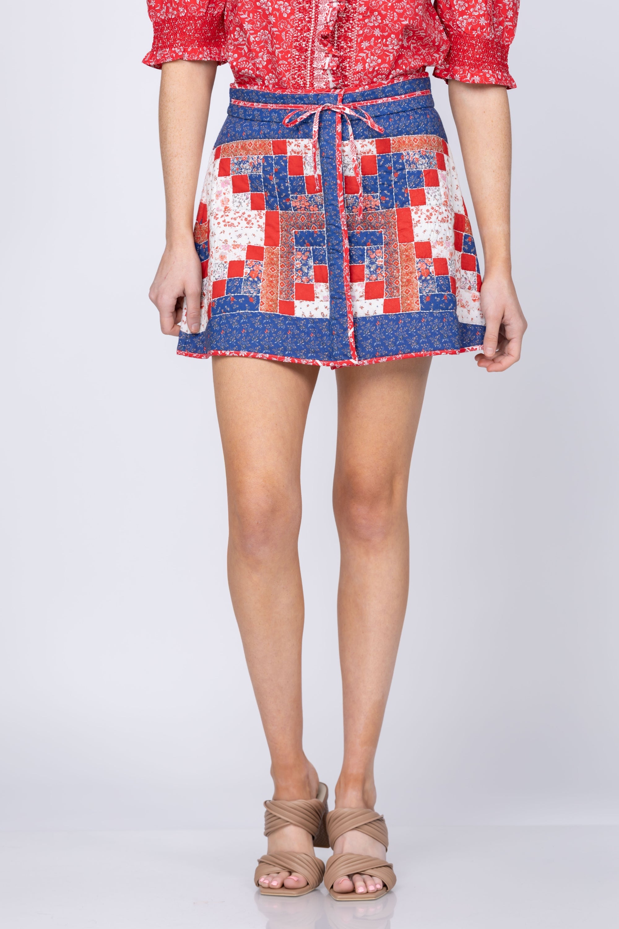 Love The Label Louise Skirt in Blue Multi