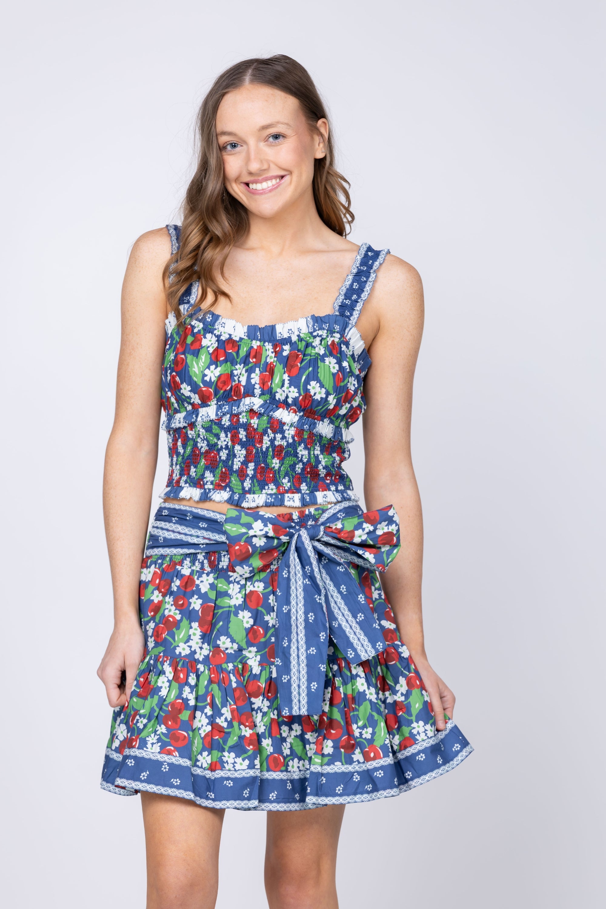 Love The Label Jasmine Top in Miss Cherry Print