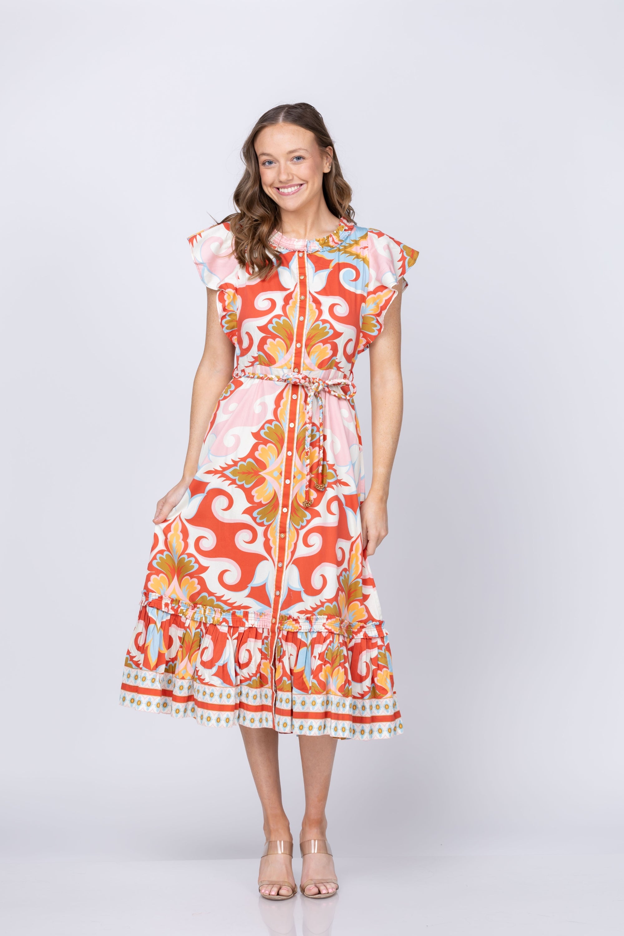 Love The Label Ella Midi Dress in Rosetti Print