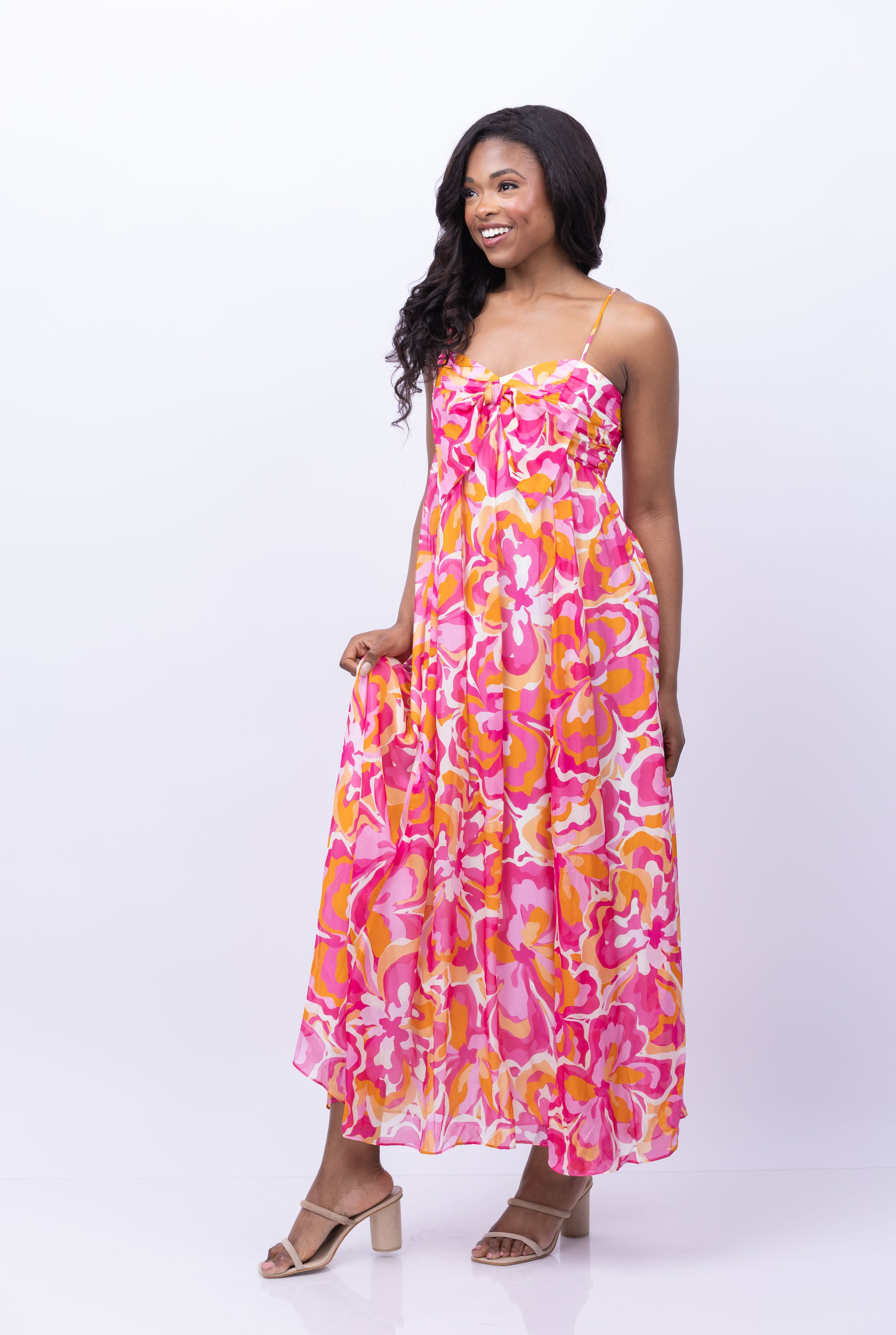 Cami NYC Loa Dress in Retro Floral CoatTails