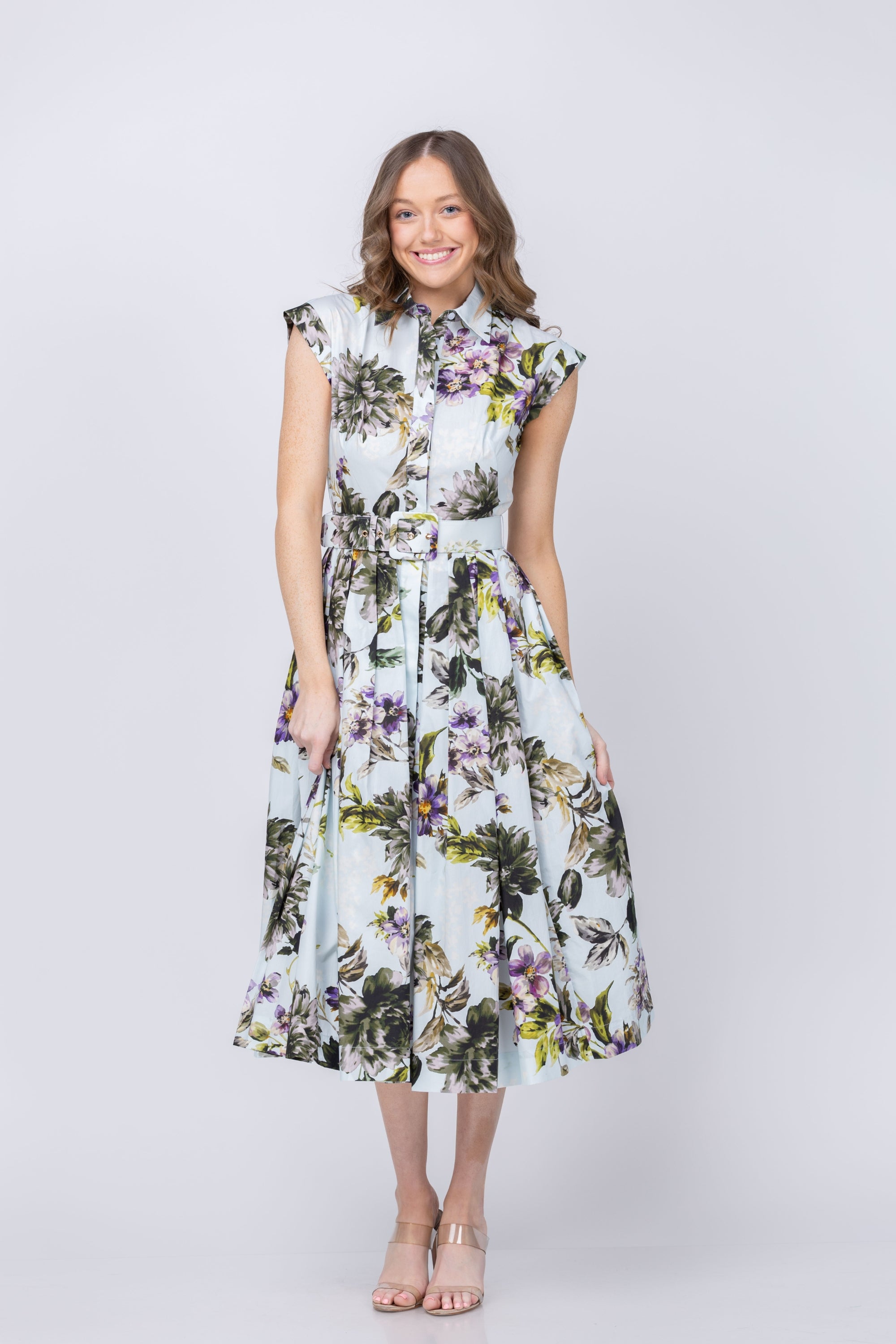 Cara Cara Octavia Dress in Margaux Bloom Blue