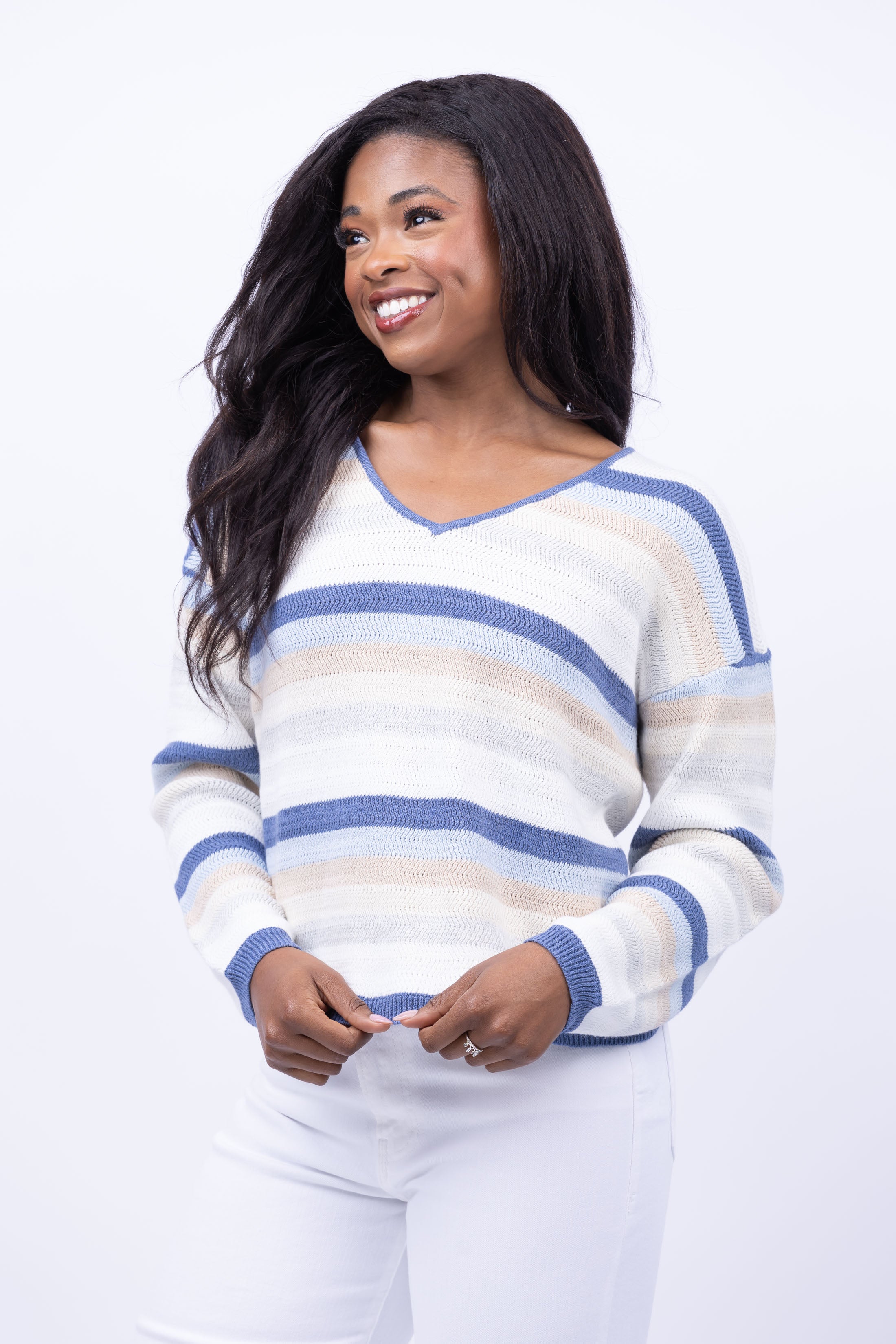 Crochet v hotsell neck sweater