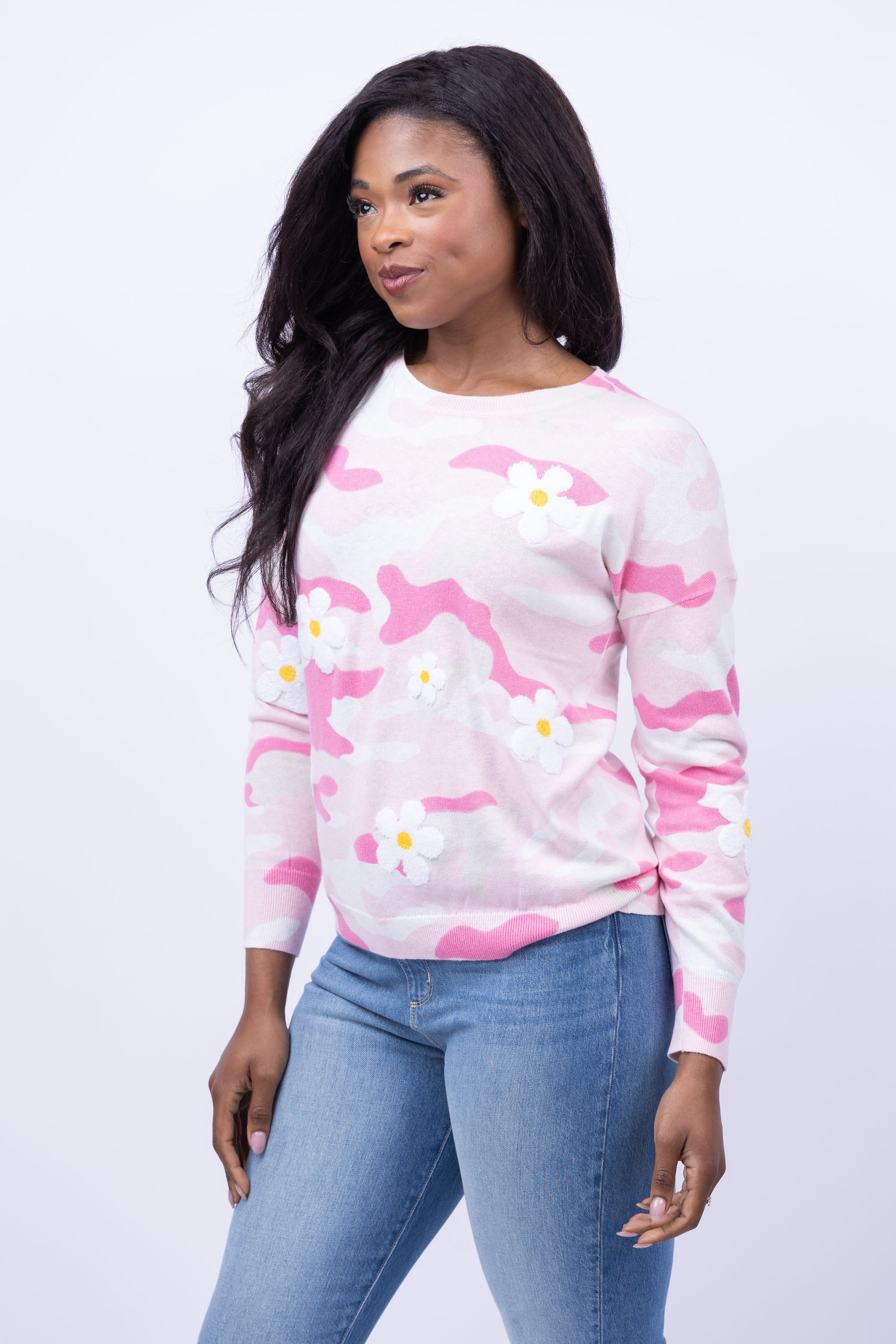 トップス yumi Camo Jacquard Sweater sol トップス yumi Camo Jacquard Sweater sol Women's Yummy Sweater Co