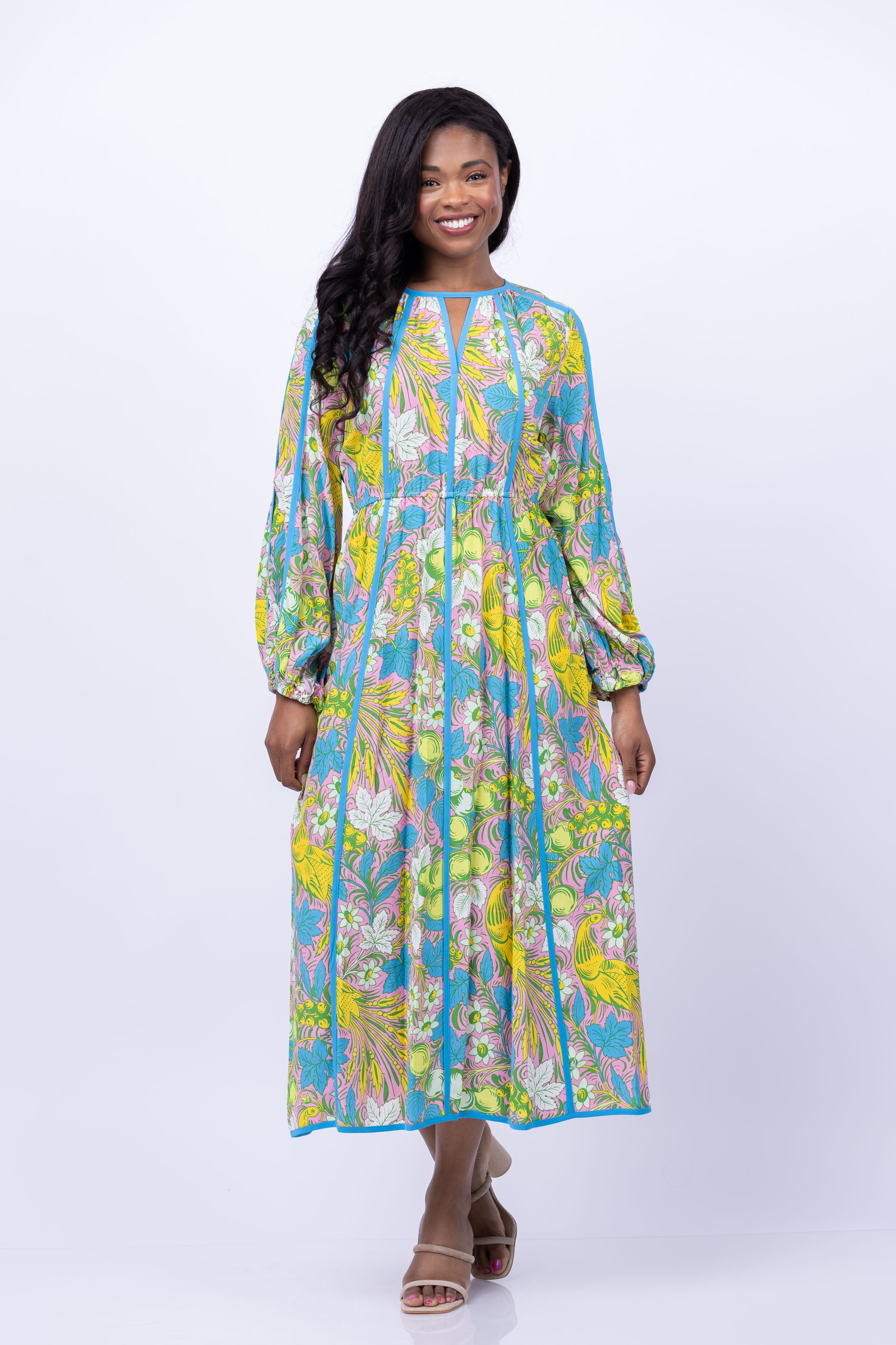 birds of paradise maxi dress Jade Placket Maxi Dress Birds of Paradise Extra small