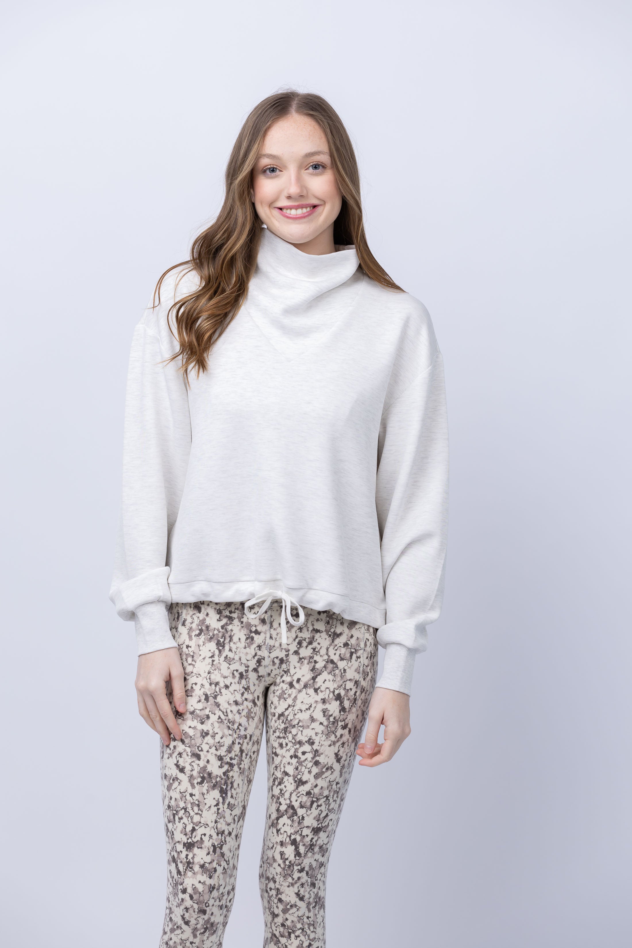 Varley Betsy Sweatshirt in Ivory Marl