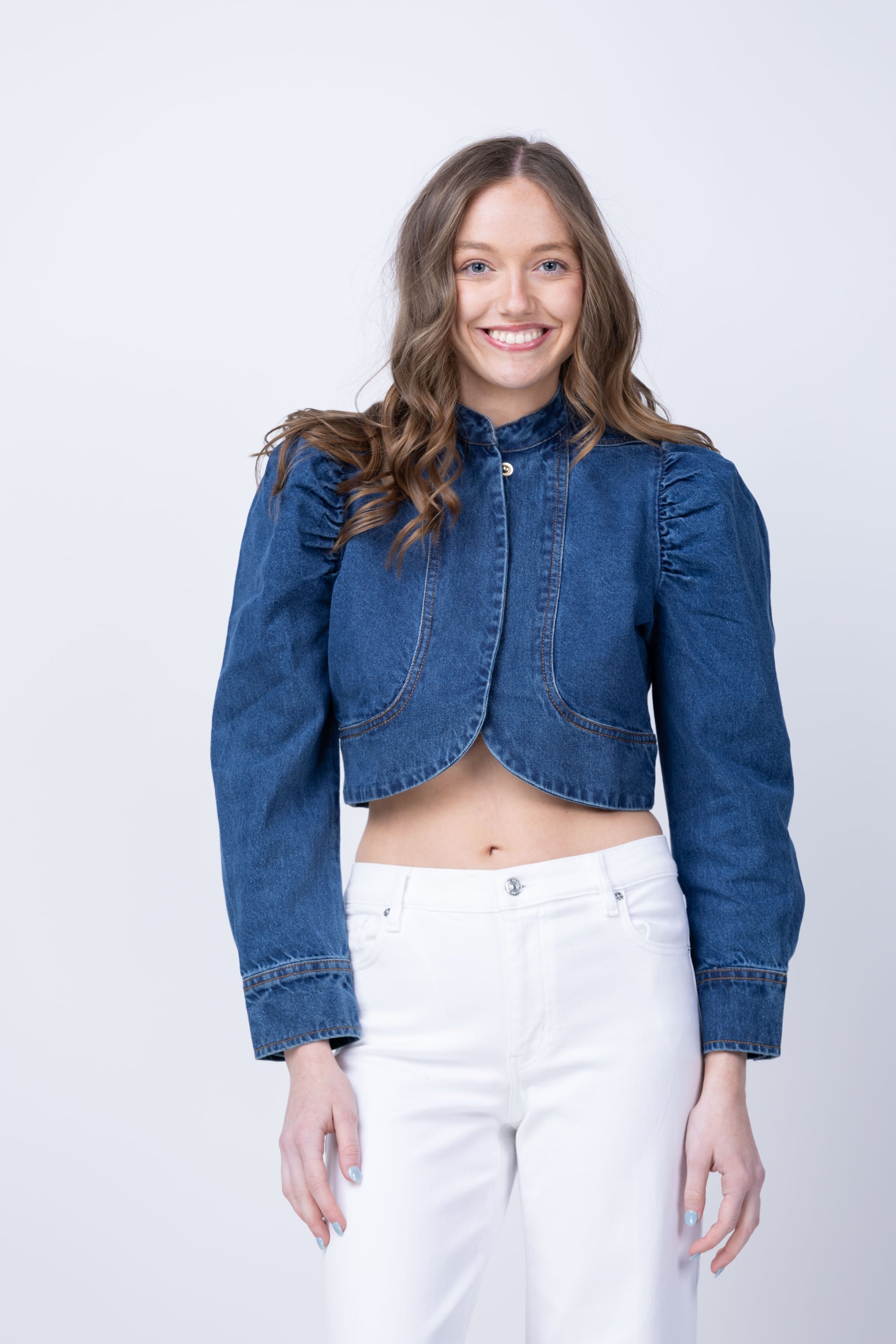 Cleobella Damien Denim Jacket in Medium Denim