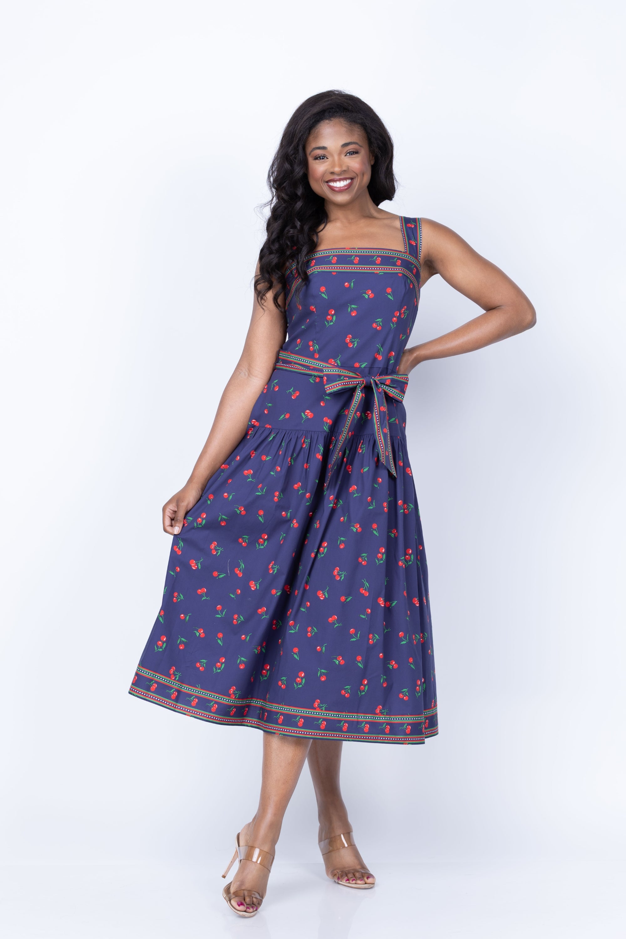 Shoshanna Kora Dress Navy/Cherry / 8 Shoshanna Kora Dress Navy/Cherry / 8