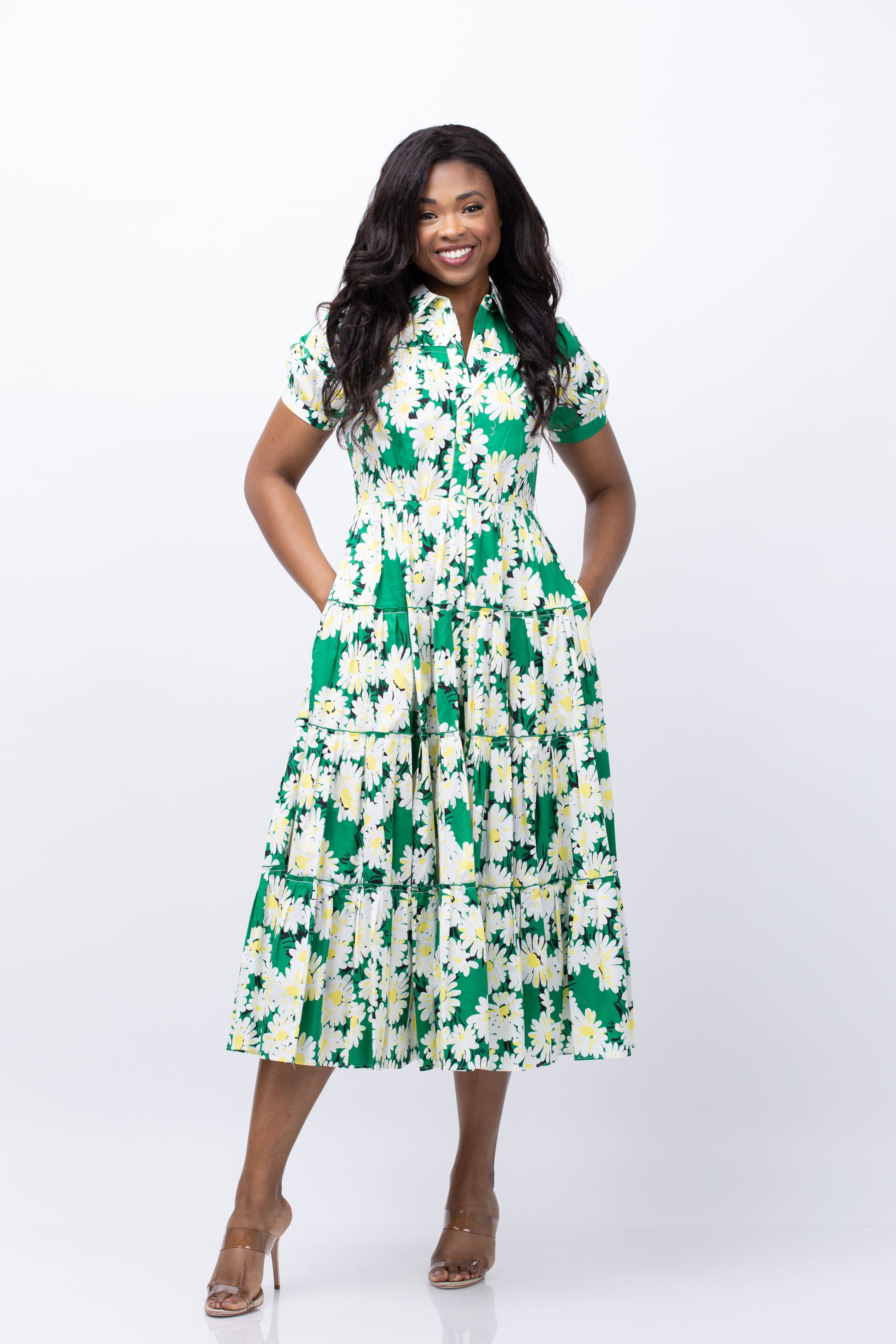 DVF Queena Cotton Dress in Vintage Daisies DVF Queena Cotton Dress in Vintage Daisies