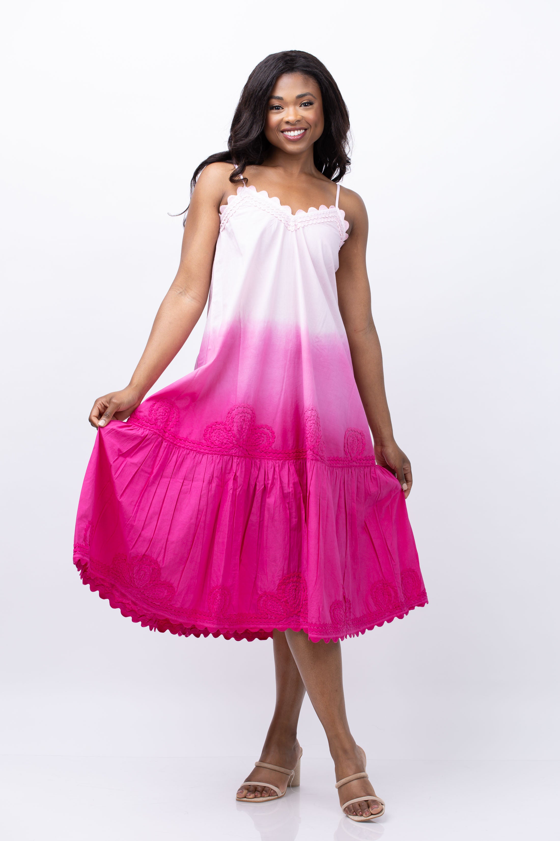 Juliet Dunn Ombre Dress In Pink Juliet Dunn Ombre Dress In Pink