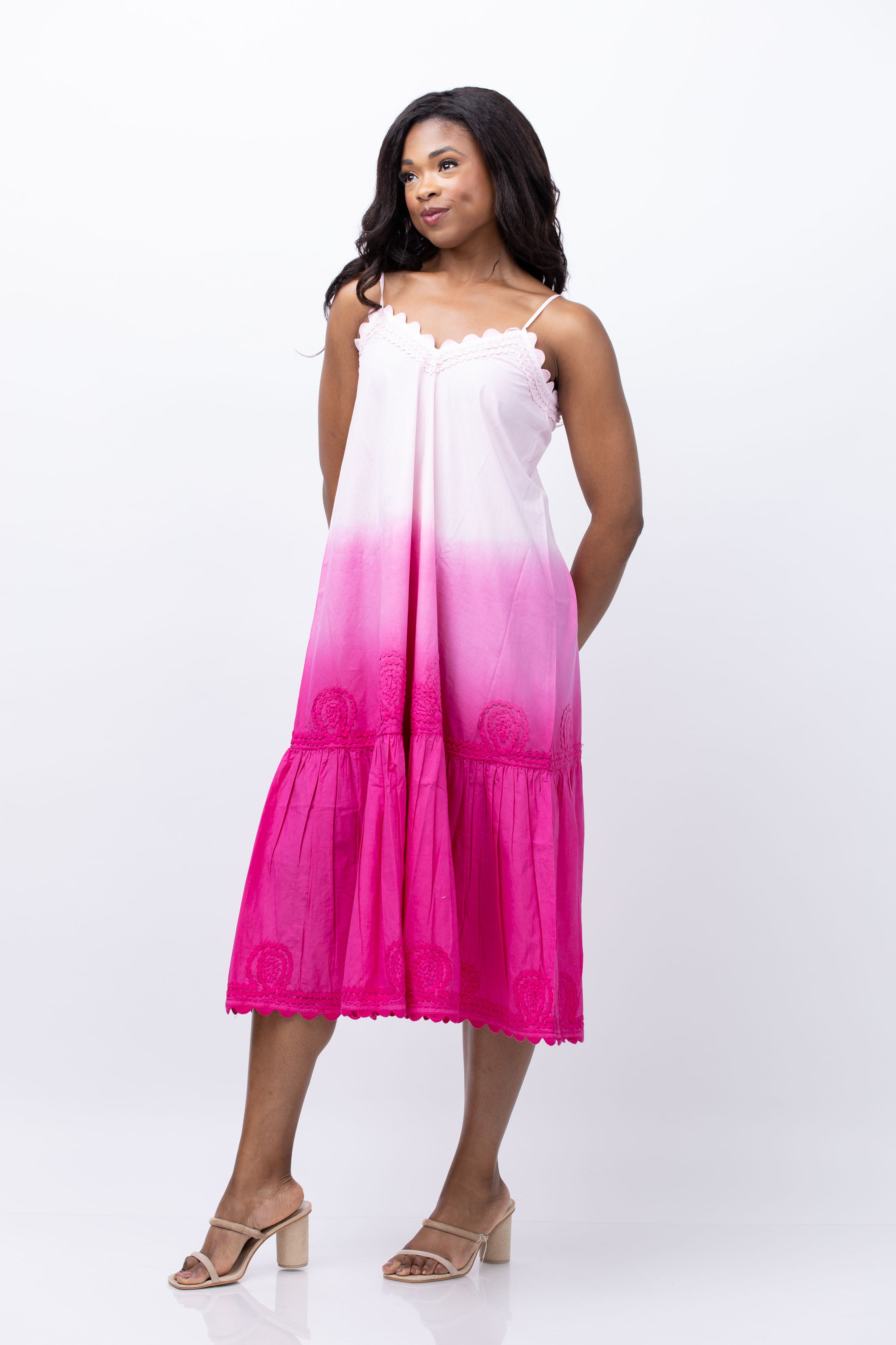 Juliet Dunn Ombre Dress in Pink