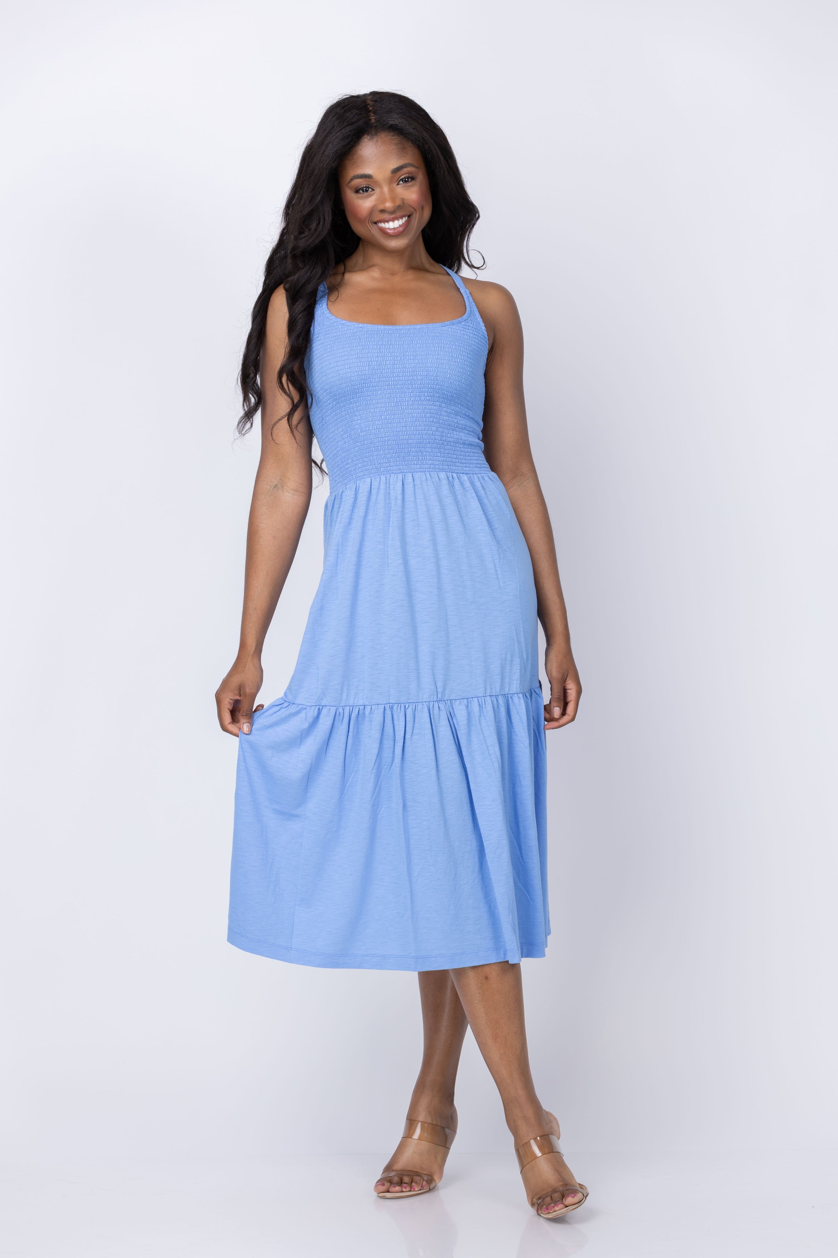 penelope blue dress Lola + The Boys Pastel Penelope Dress, 4